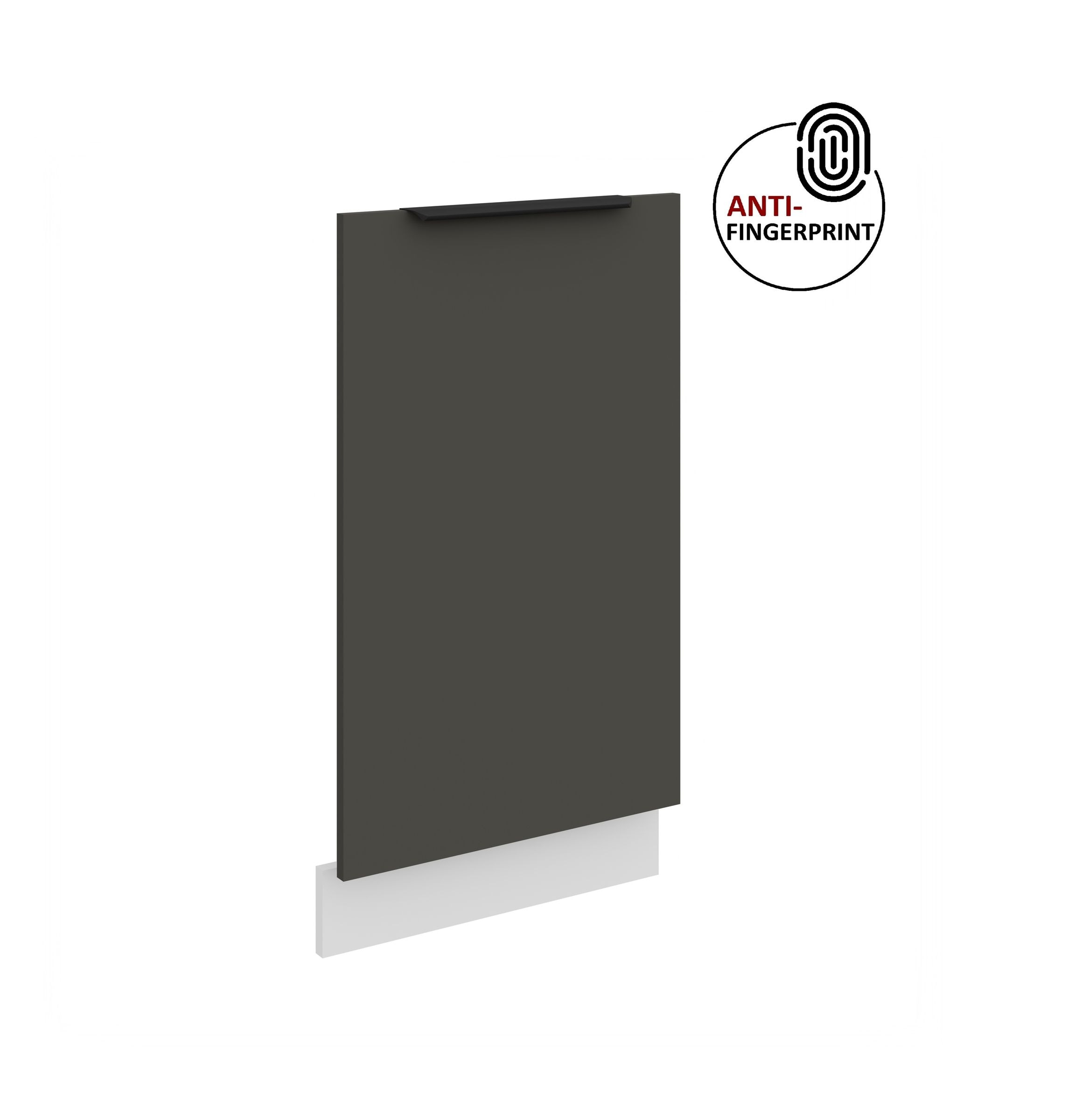 Frontblende f&uuml;r vollintegrierten Geschirrsp&uuml;ler 45 cm ARIA Graphite + Weiss matt 