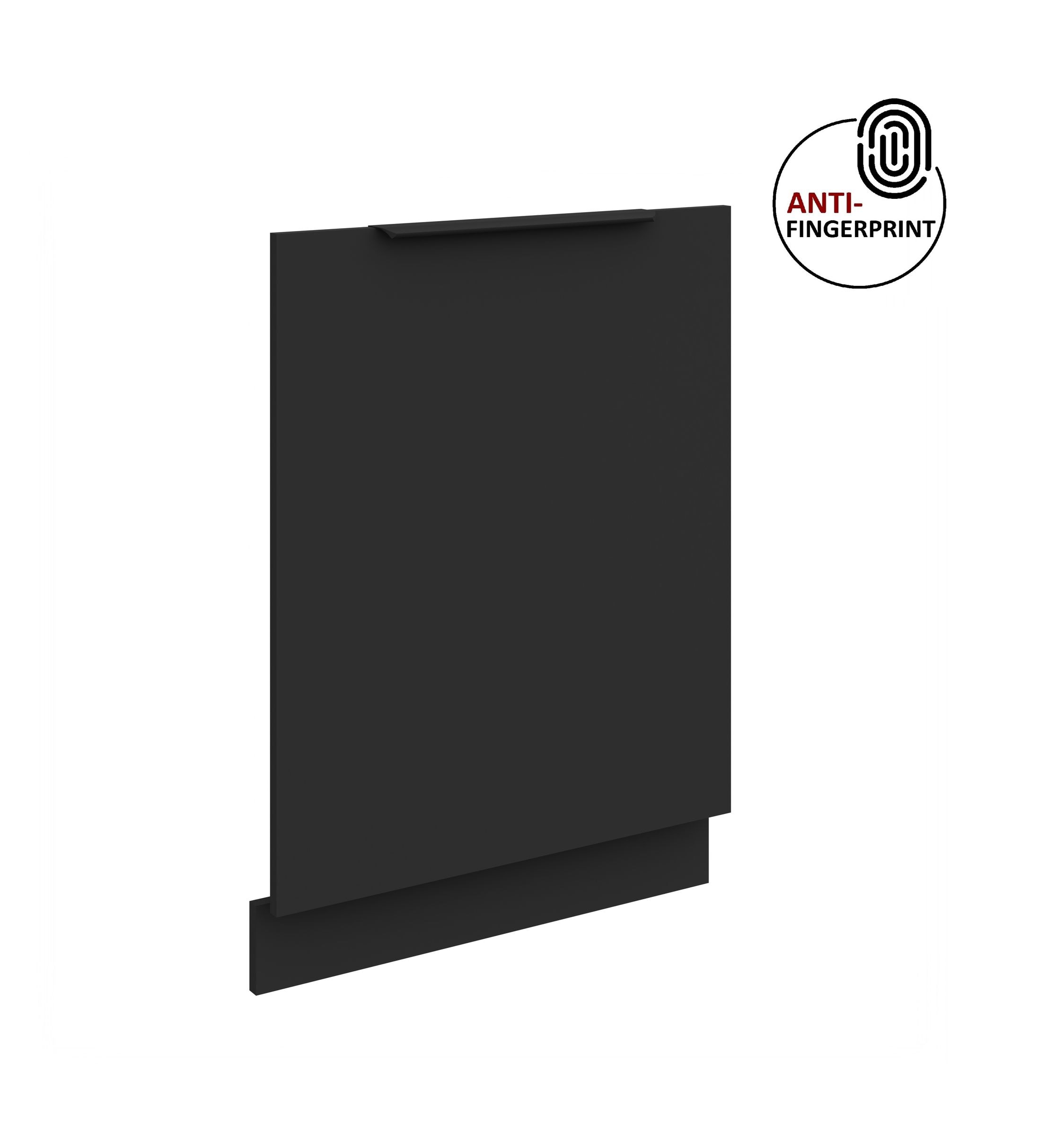Frontblende f&uuml;r vollintegrierten Geschirrsp&uuml;ler 60 ARIA Schwarz + Schwarz matt 