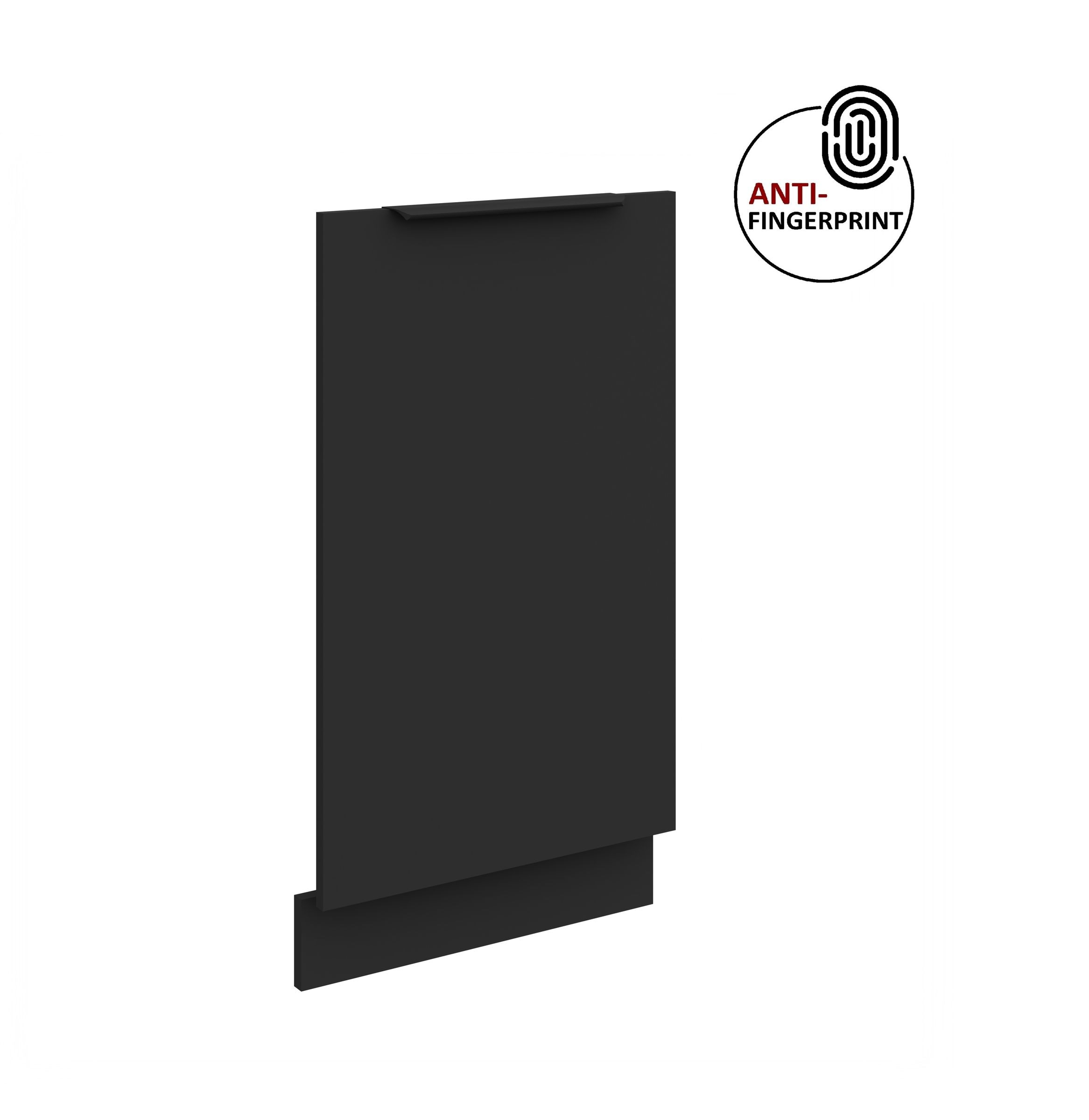 Frontblende f&uuml;r vollintegrierten Geschirrsp&uuml;ler 45 ARIA Schwarz + Schwarz matt 