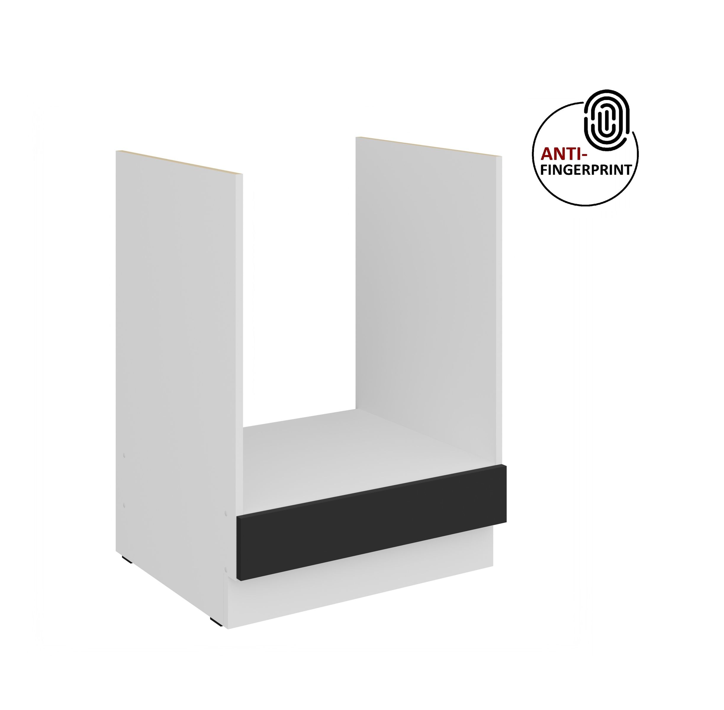 K&uuml;chen Herdschrank 60 cm K&uuml;che ARIA Schwarz matt Anti Fingerprint K&uuml;chenzeile 