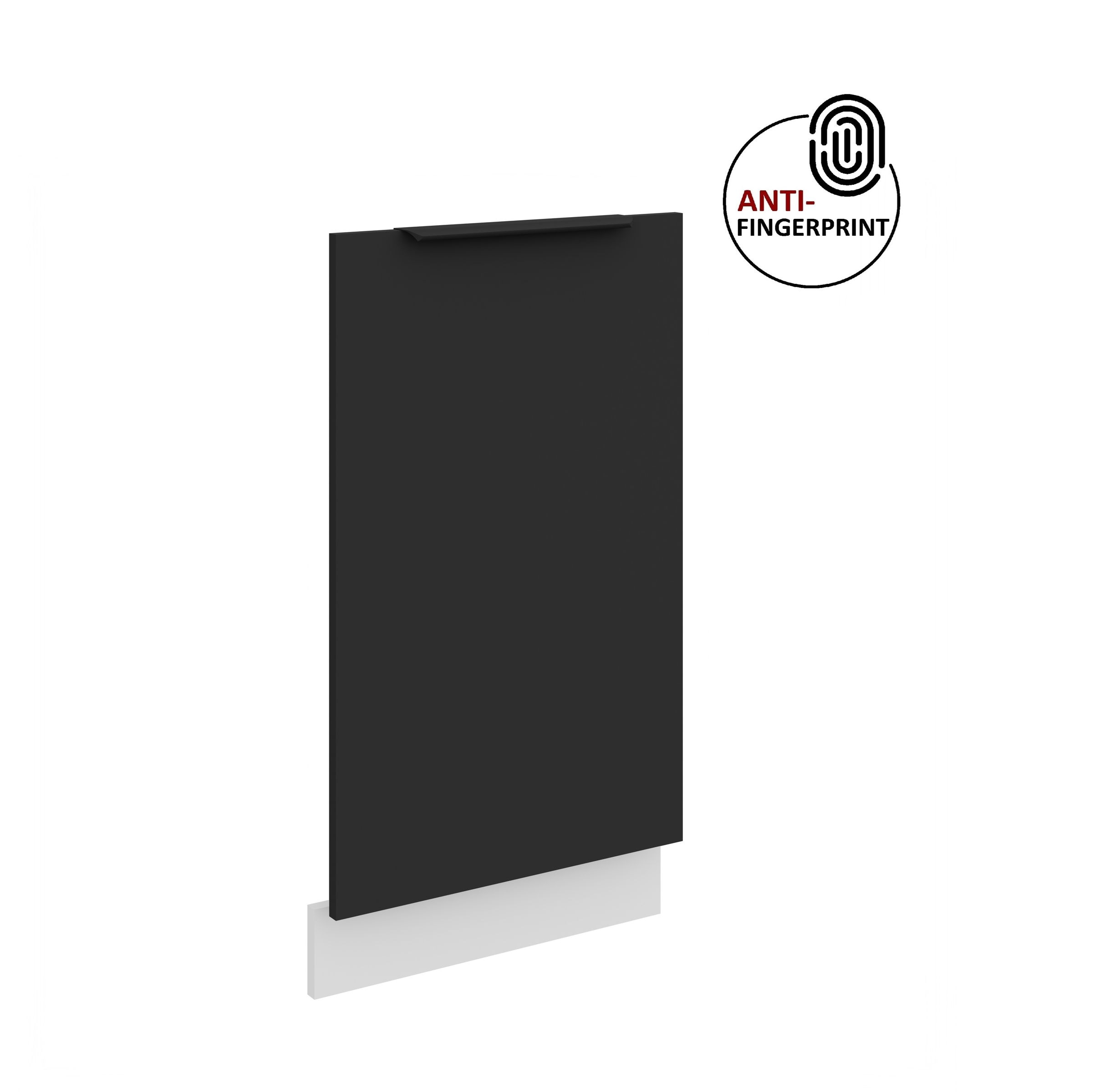 Frontblende f&uuml;r vollintegrierten Geschirrsp&uuml;ler 45 cm ARIA Schwarz + Weiss matt 