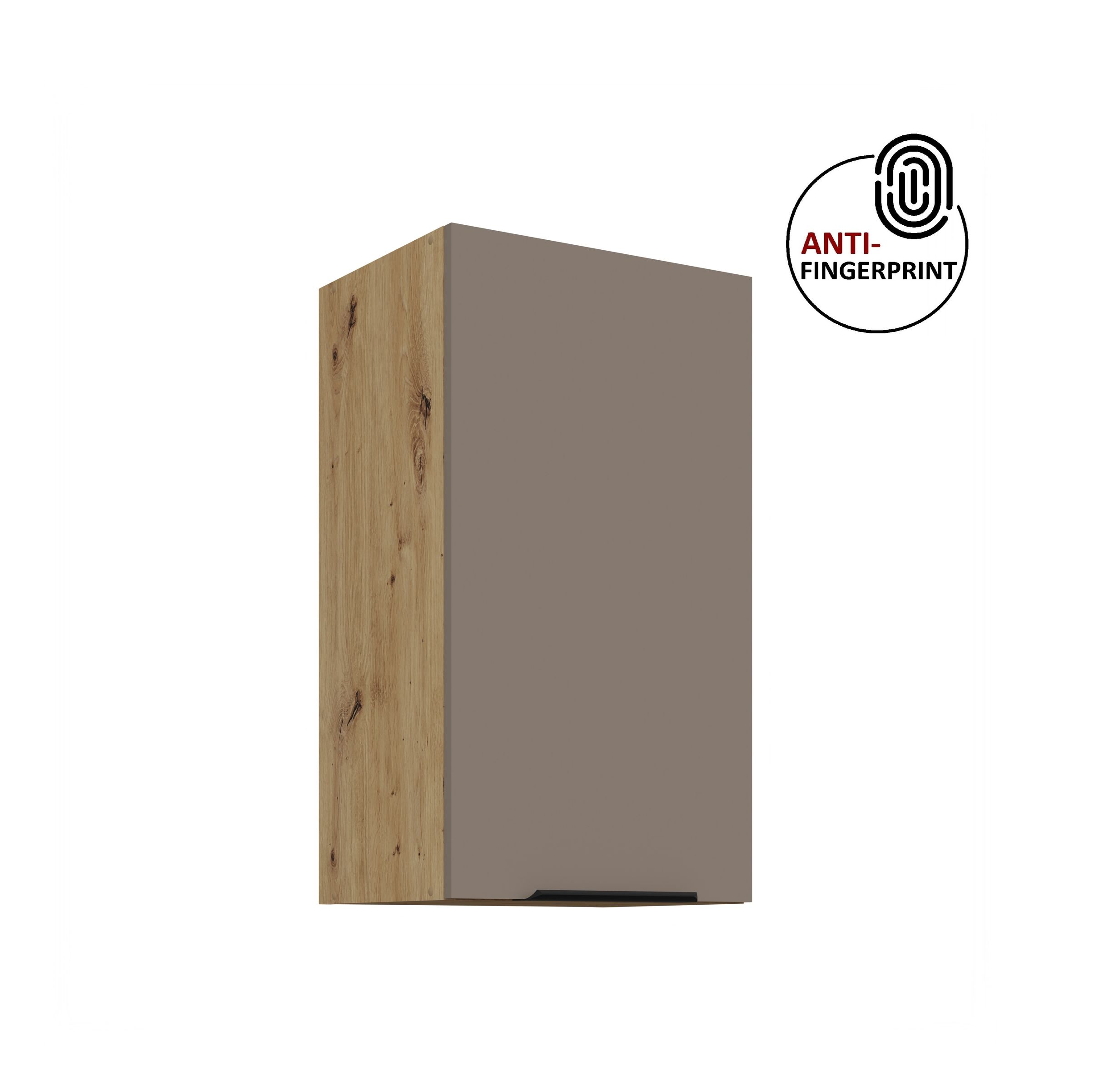 K&uuml;chen H&auml;ngeschrank 40 K&uuml;che ARIA Sandgrau matt K&uuml;chenzeile Anti Fingerprint 