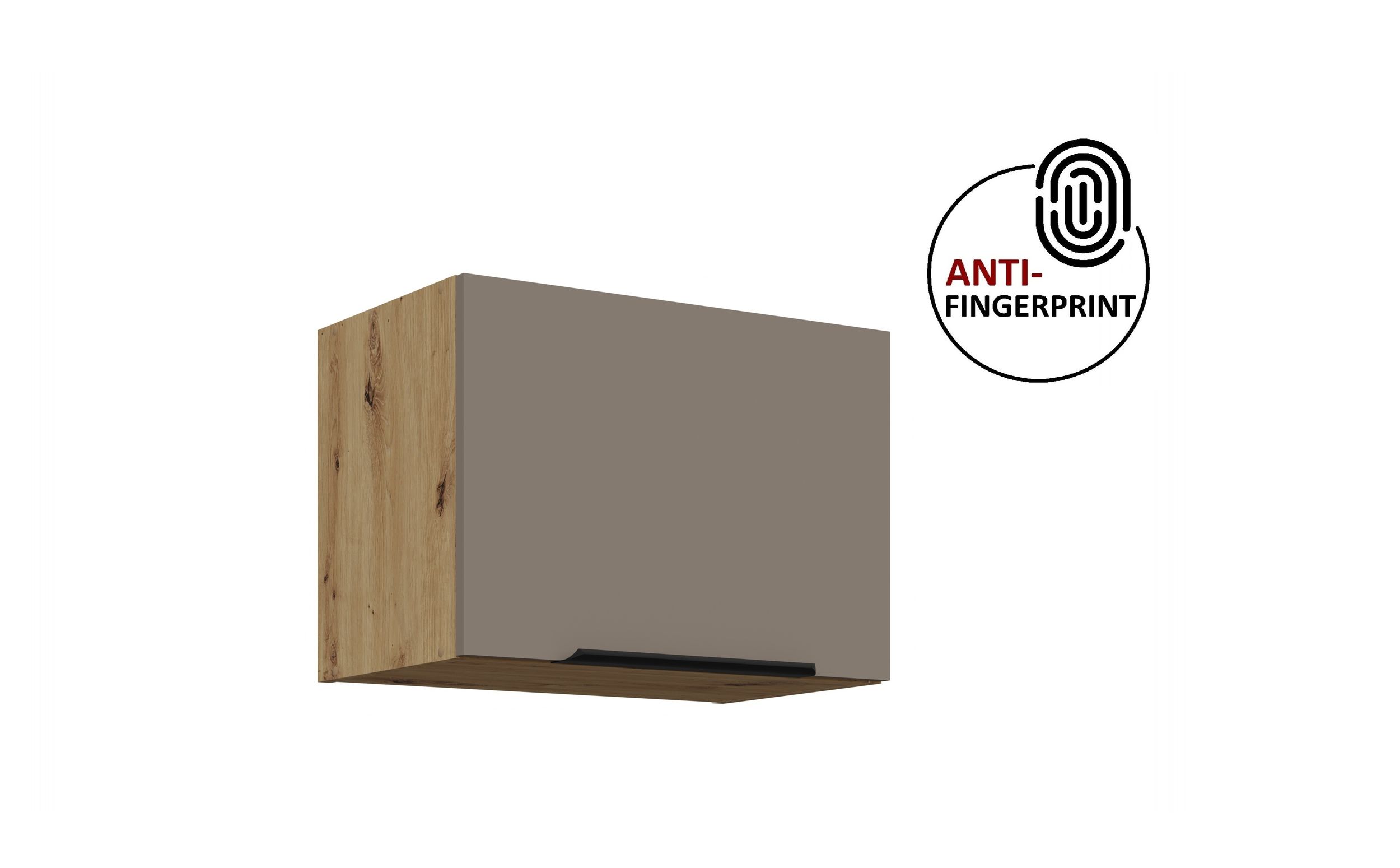 K&uuml;chen H&auml;ngeschrank 50 K&uuml;che ARIA Sandgrau matt K&uuml;chenzeile Anti Fingerprint 