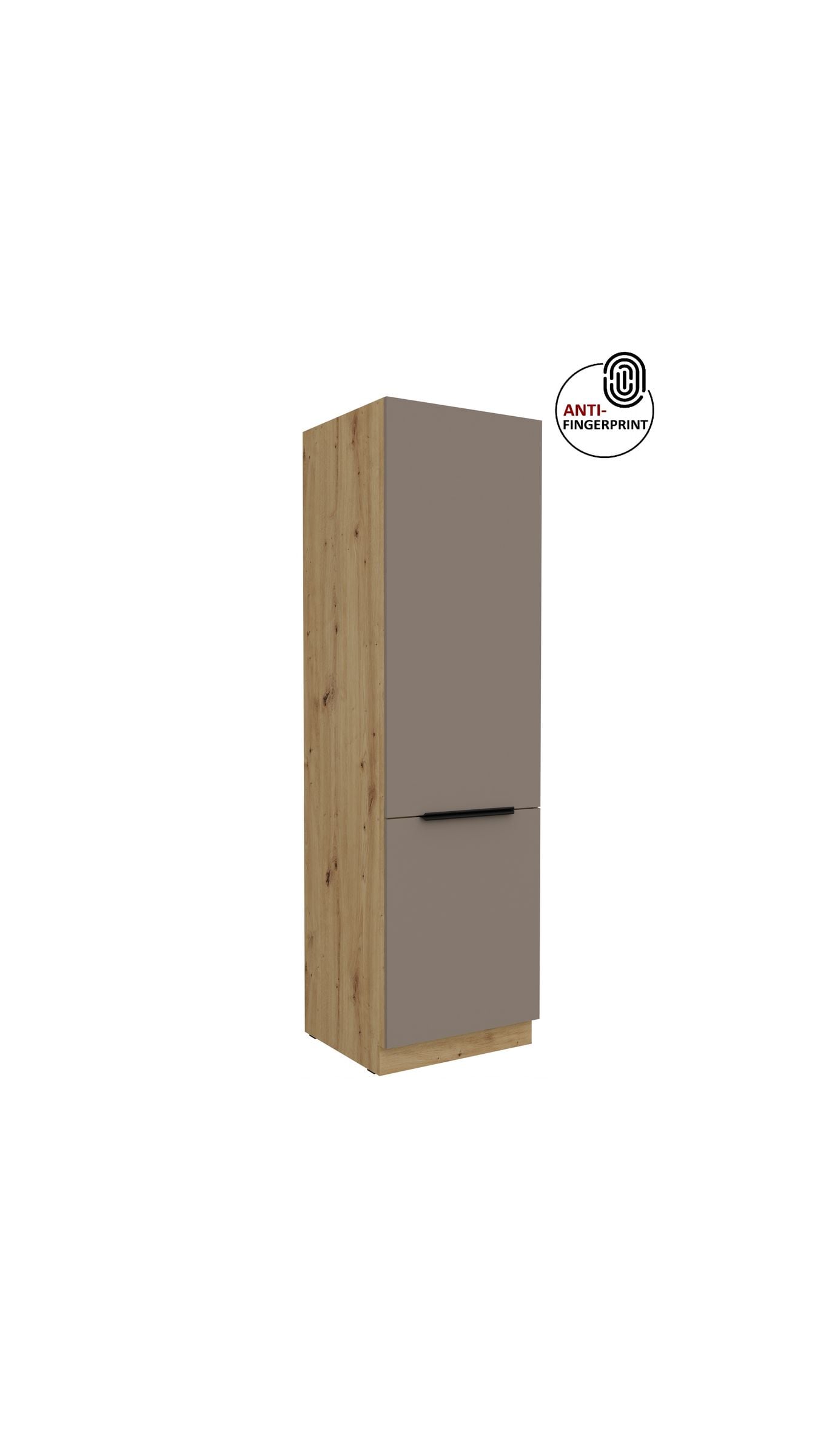 K&uuml;chen Hochschrank 60 cm K&uuml;che ARIA Sandgrau matt Anti Fingerprint K&uuml;chenzeile 