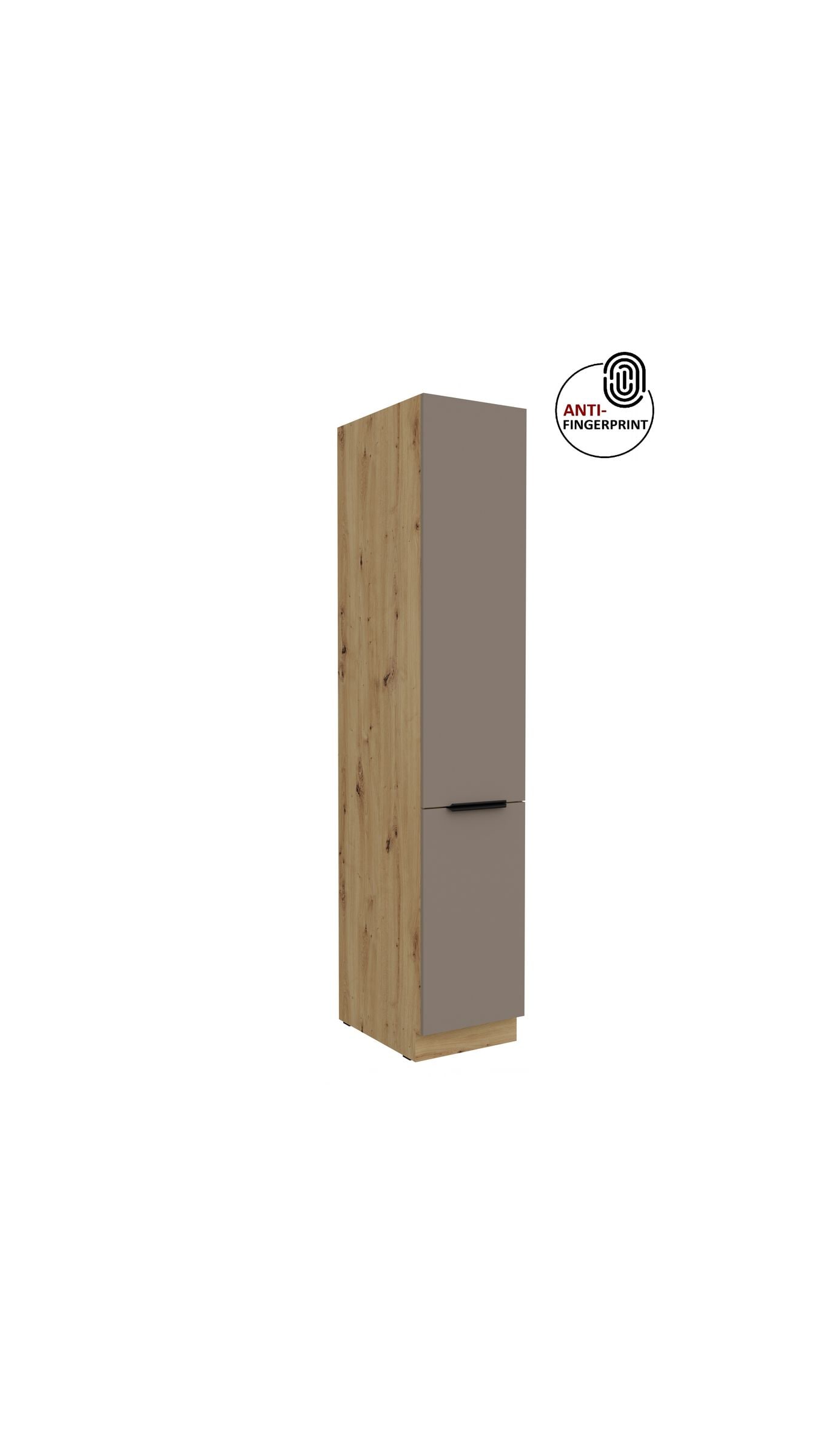 K&uuml;chen Hochschrank 40 cm K&uuml;che ARIA Sandgrau matt Anti Fingerprint K&uuml;chenzeile 