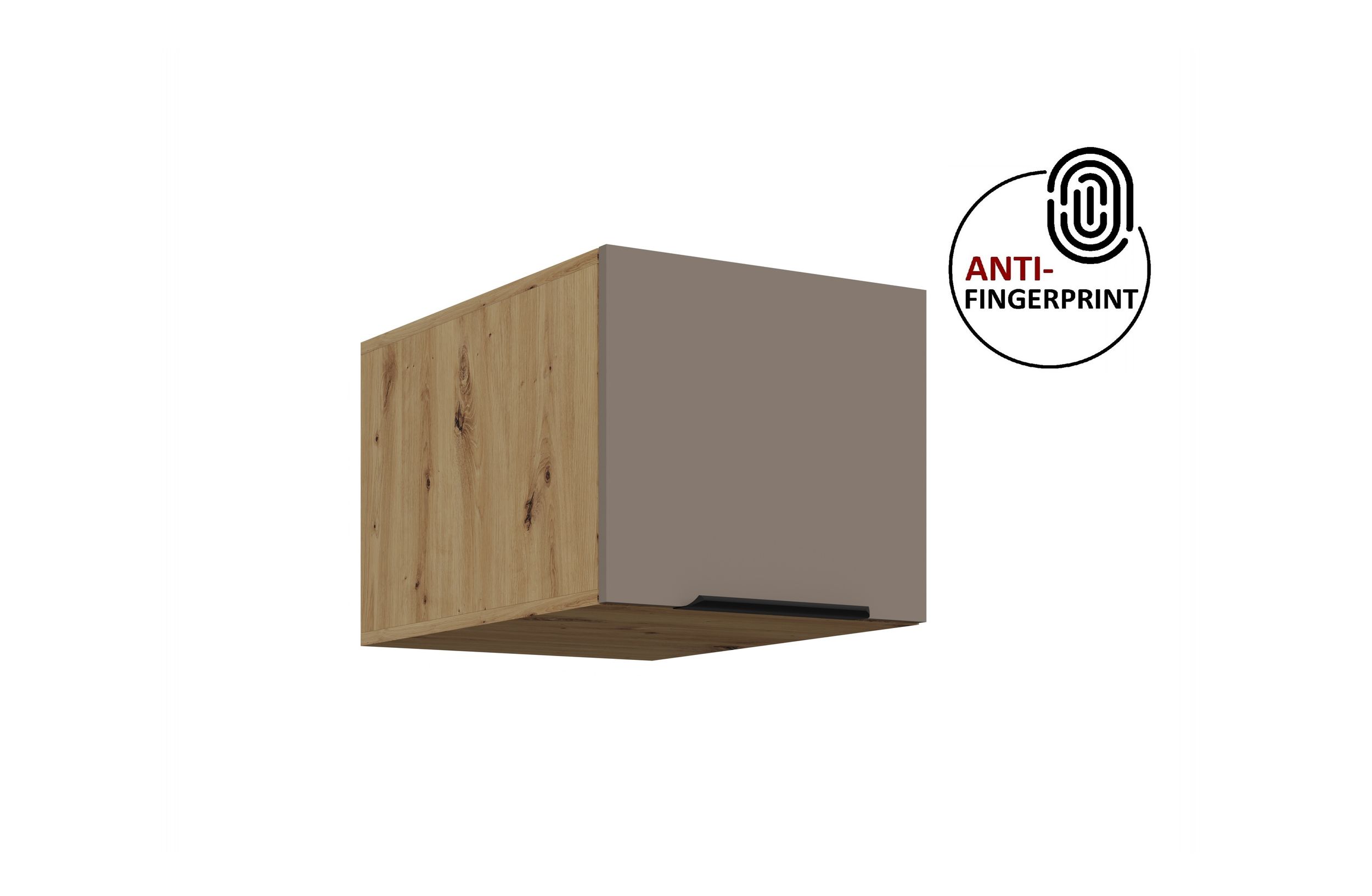 K&uuml;chen Aufsatzschrank 40 K&uuml;che ARIA Sandgrau K&uuml;chenzeile Anti Fingerprint 