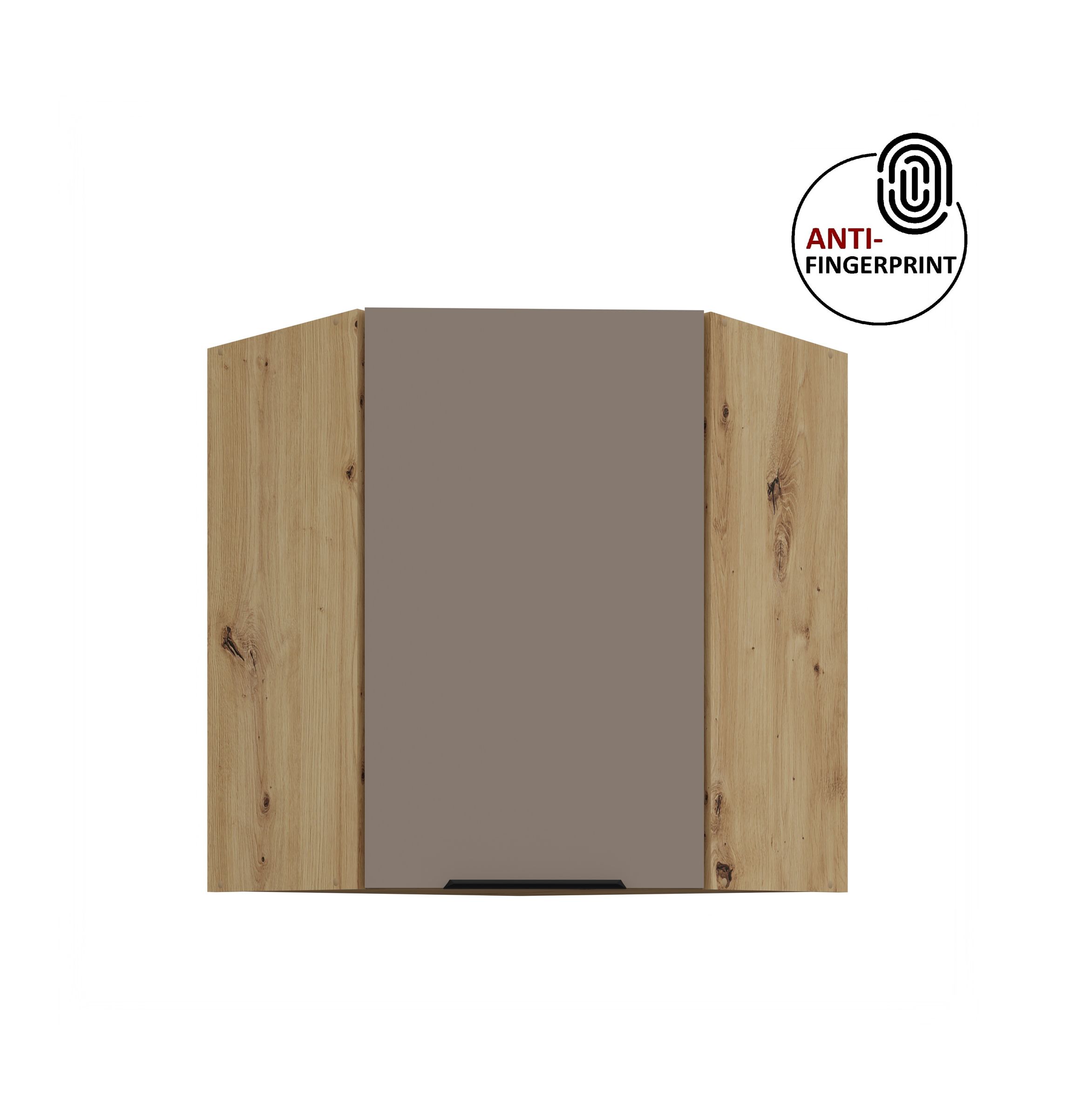 K&uuml;chen Eckschrank 60 cm K&uuml;che ARIA Sandgrau matt Anti Fingerprint K&uuml;chenzeile 