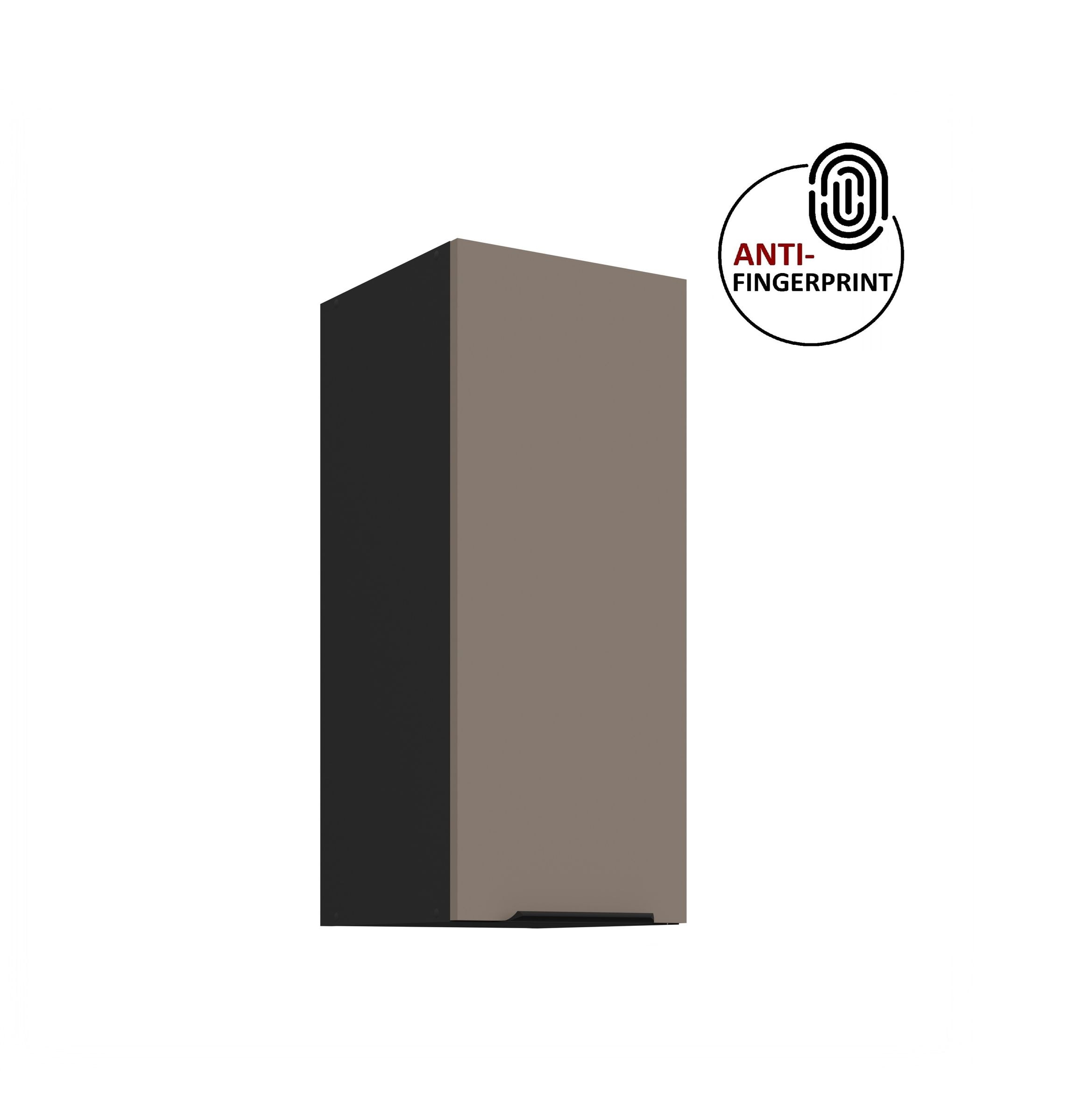 K&uuml;chen H&auml;ngeschrank 30 K&uuml;che ARIA Sandgrau matt K&uuml;chenzeile Anti Fingerprint 