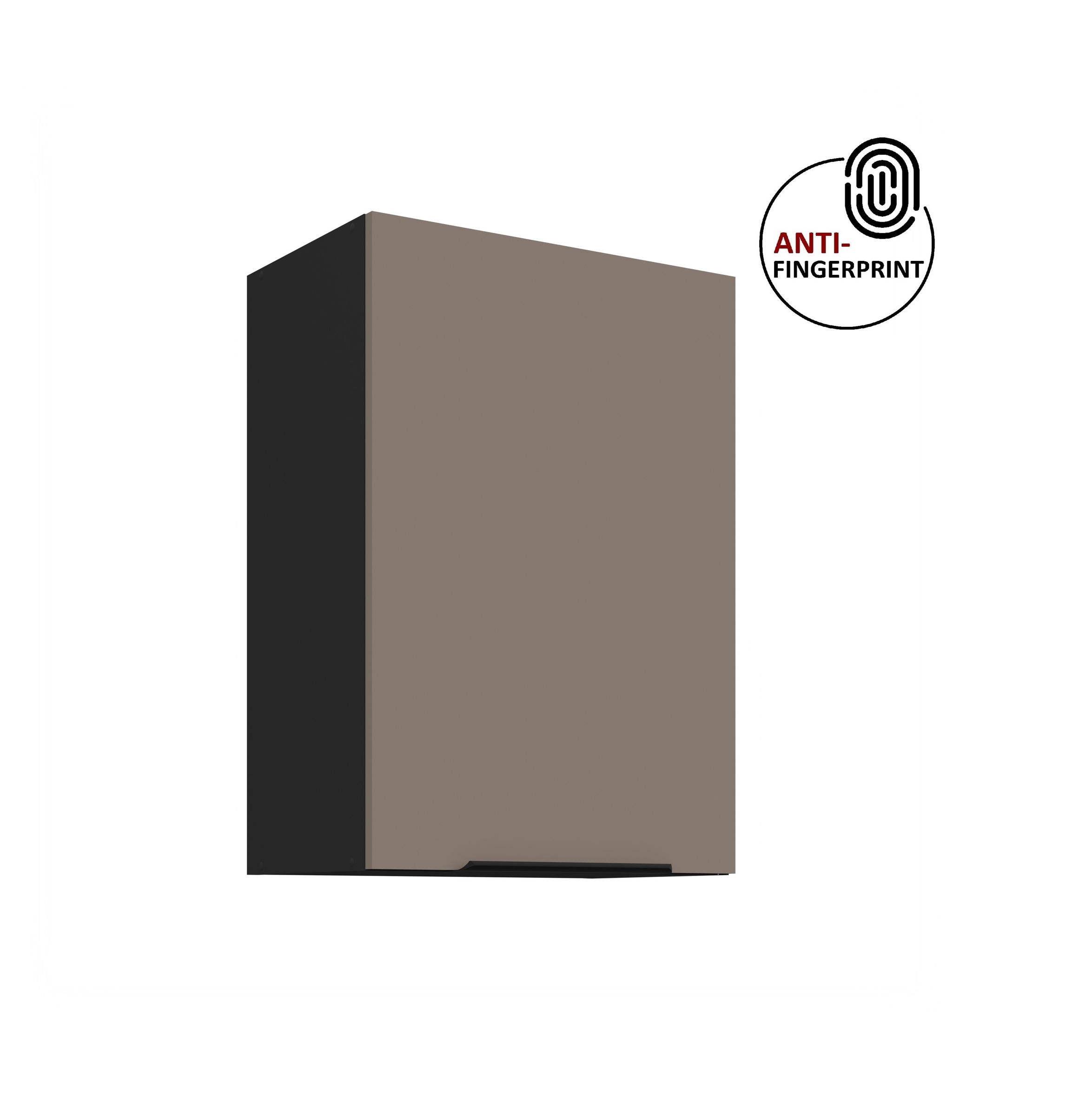 K&uuml;chen H&auml;ngeschrank 50 K&uuml;che ARIA Sandgrau matt K&uuml;chenzeile Anti Fingerprint 