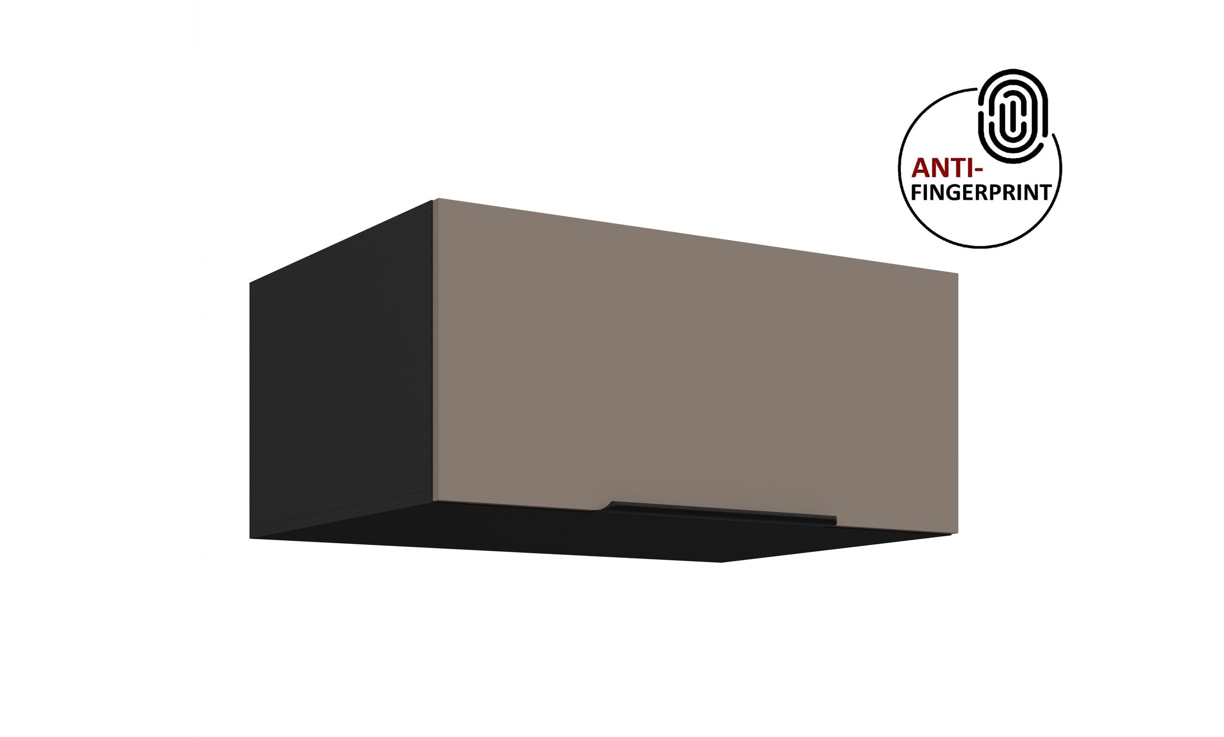 K&uuml;chen Aufsatzschrank 80 K&uuml;che ARIA Sandgrau matt K&uuml;chenzeile Anti Fingerprint 