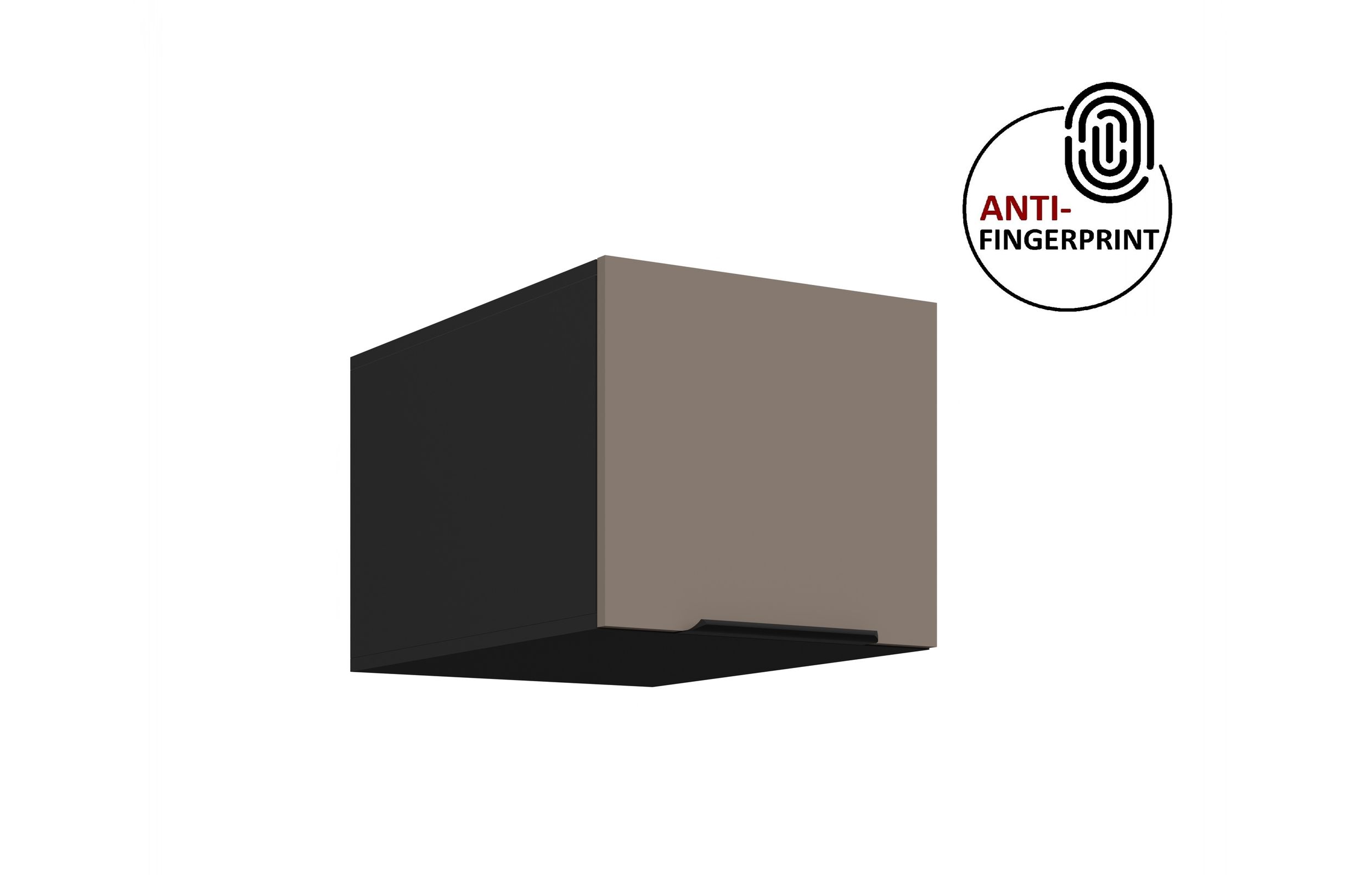 K&uuml;chen Aufsatzschrank 40 K&uuml;che ARIA Sandgrau matt K&uuml;chenzeile Anti Fingerprint 