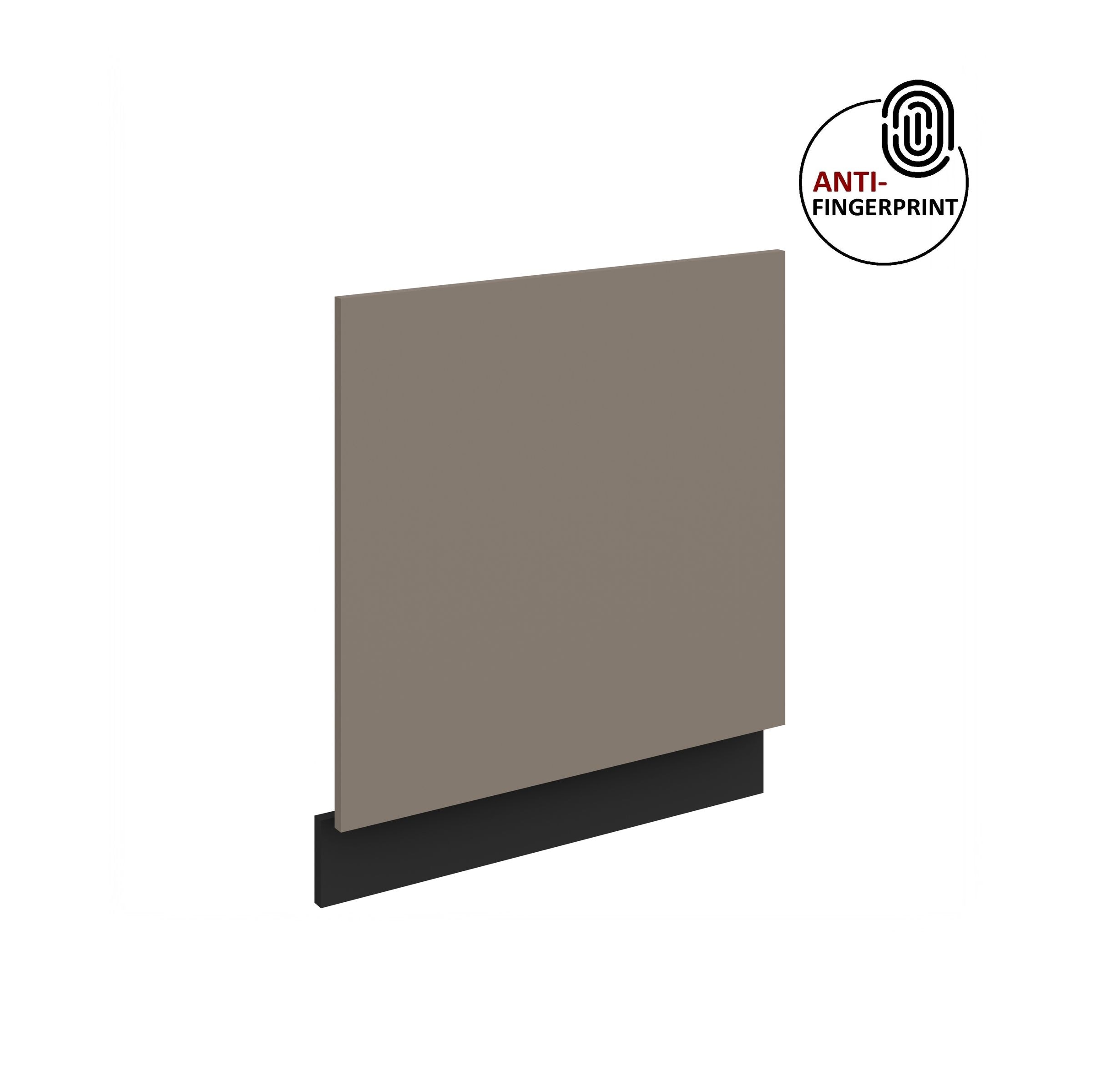 Frontblende f&uuml;r integrierten Geschirrsp&uuml;ler 60 cm ARIA Sandgrau + Schwarz matt 