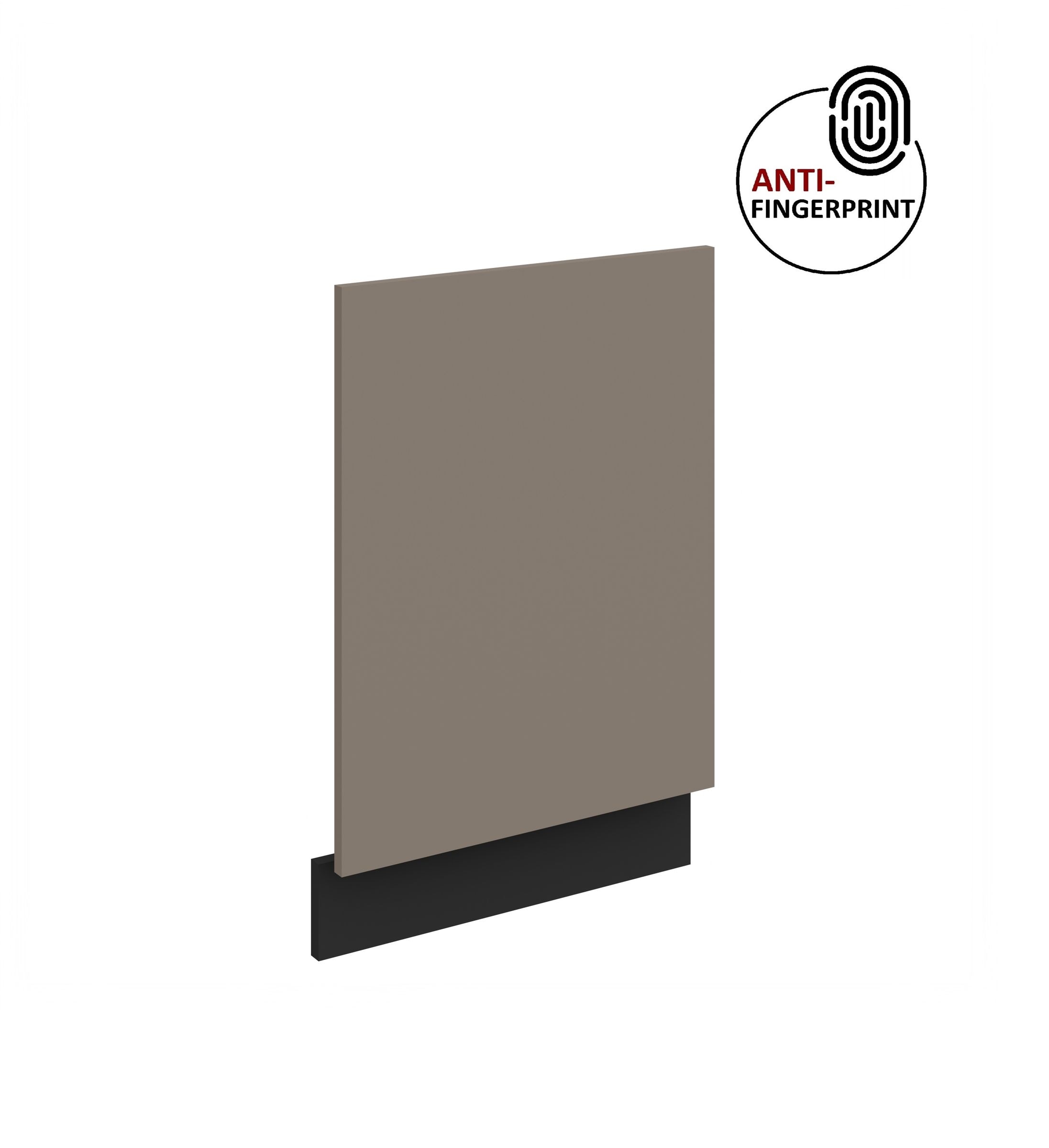 Frontblende f&uuml;r integrierten Geschirrsp&uuml;ler 45 cm ARIA Sandgrau + Schwarz matt 