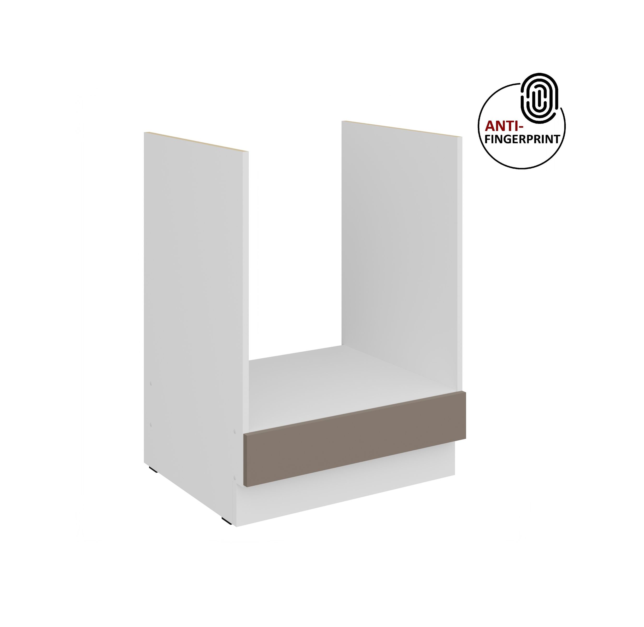 K&uuml;chen Herdschrank 60 cm K&uuml;che ARIA Sandgrau matt Anti Fingerprint K&uuml;chenzeile 