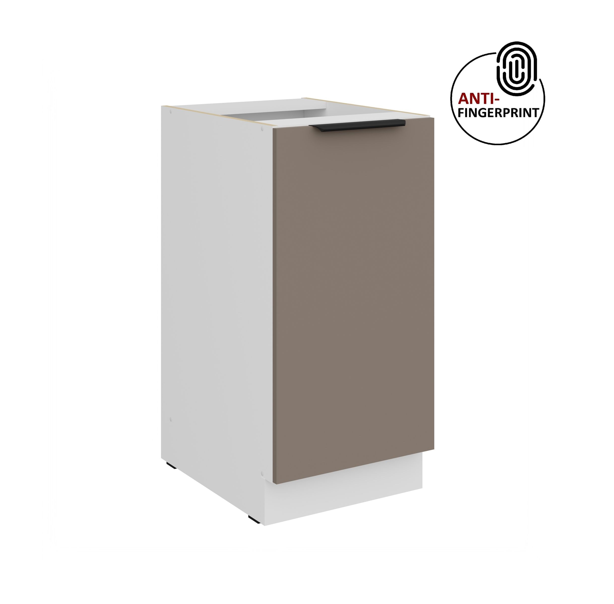 K&uuml;chen Unterschrank 40 cm K&uuml;che ARIA Sandgrau matt Anti Fingerprint K&uuml;chenzeile 