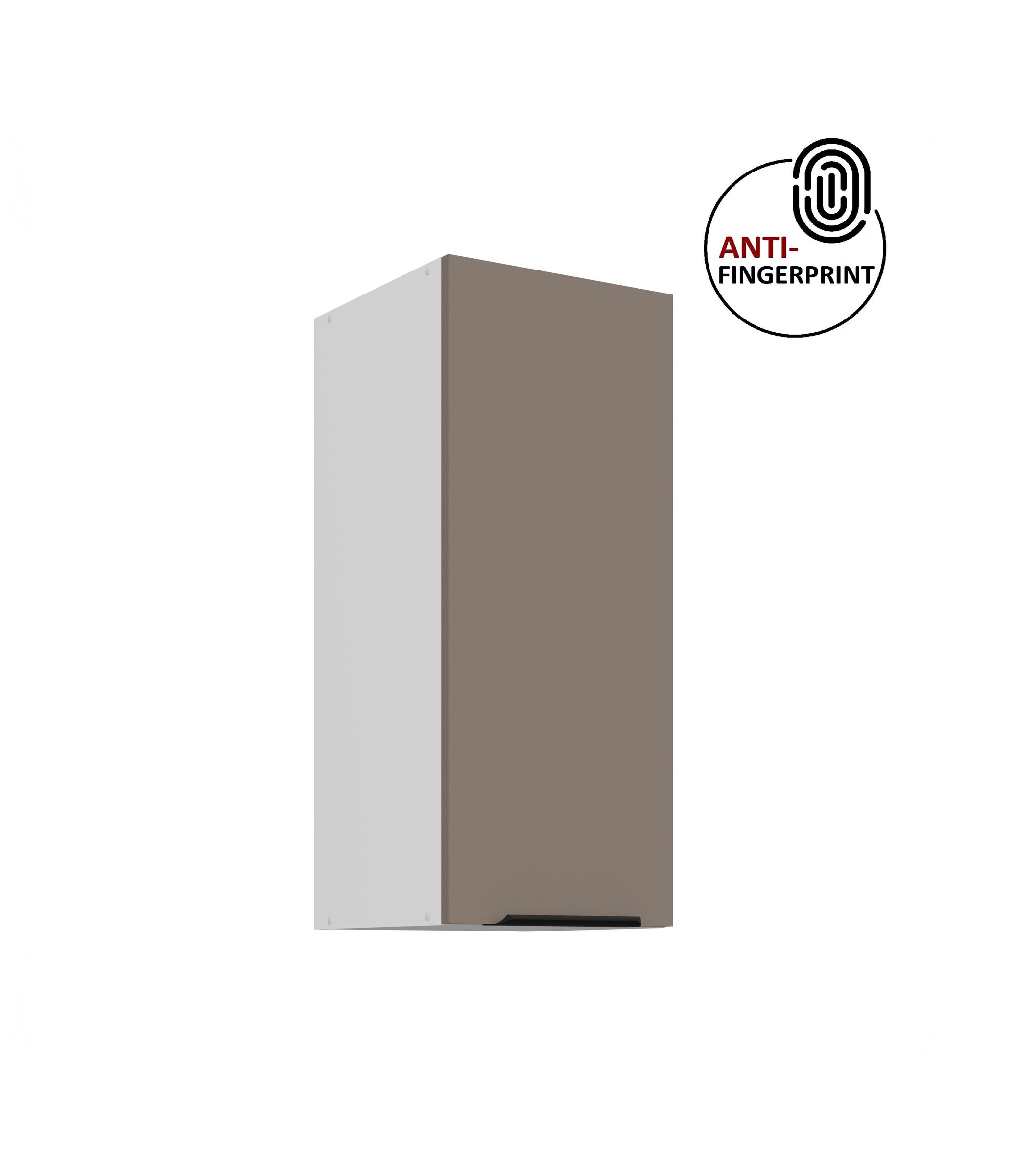 K&uuml;chen H&auml;ngeschrank 30 cm K&uuml;che ARIA Sandgrau matt K&uuml;chenzeile Anti Fingerprint 