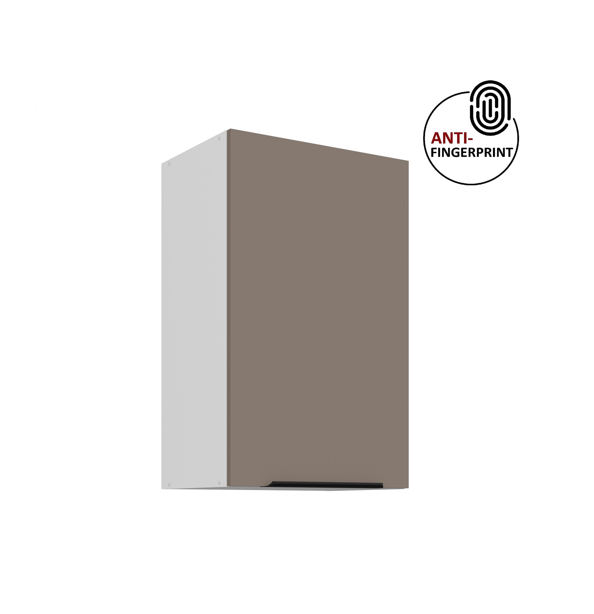 K&uuml;chen H&auml;ngeschrank 45 cm K&uuml;che ARIA Sandgrau matt K&uuml;chenzeile Anti Fingerprint 