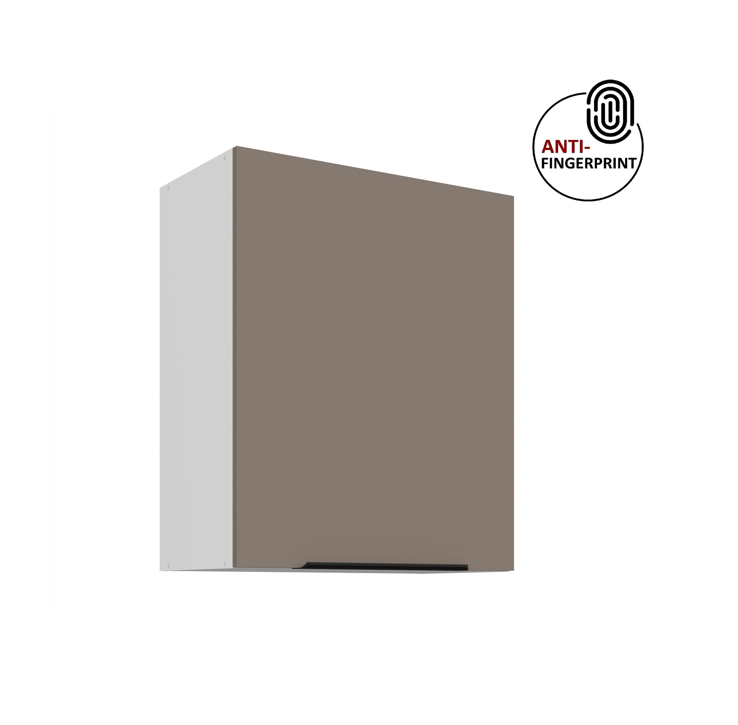 K&uuml;chen H&auml;ngeschrank 60 cm K&uuml;che ARIA Sandgrau matt K&uuml;chenzeile Anti Fingerprint 