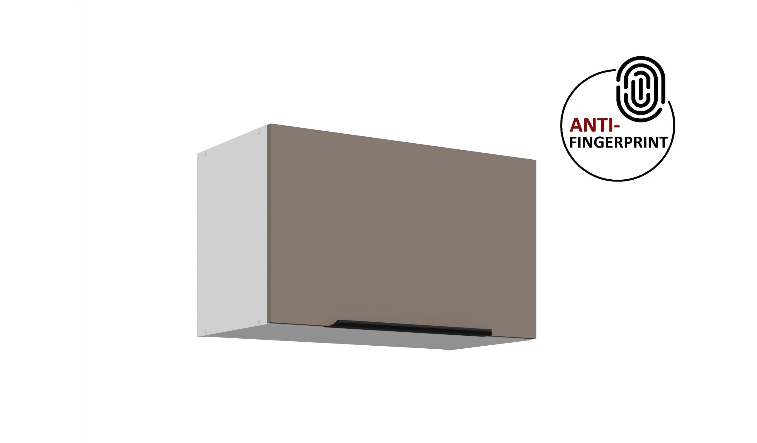 K&uuml;chen H&auml;ngeschrank 60 cm K&uuml;che ARIA Sandgrau matt K&uuml;chenzeile Anti Fingerprint 