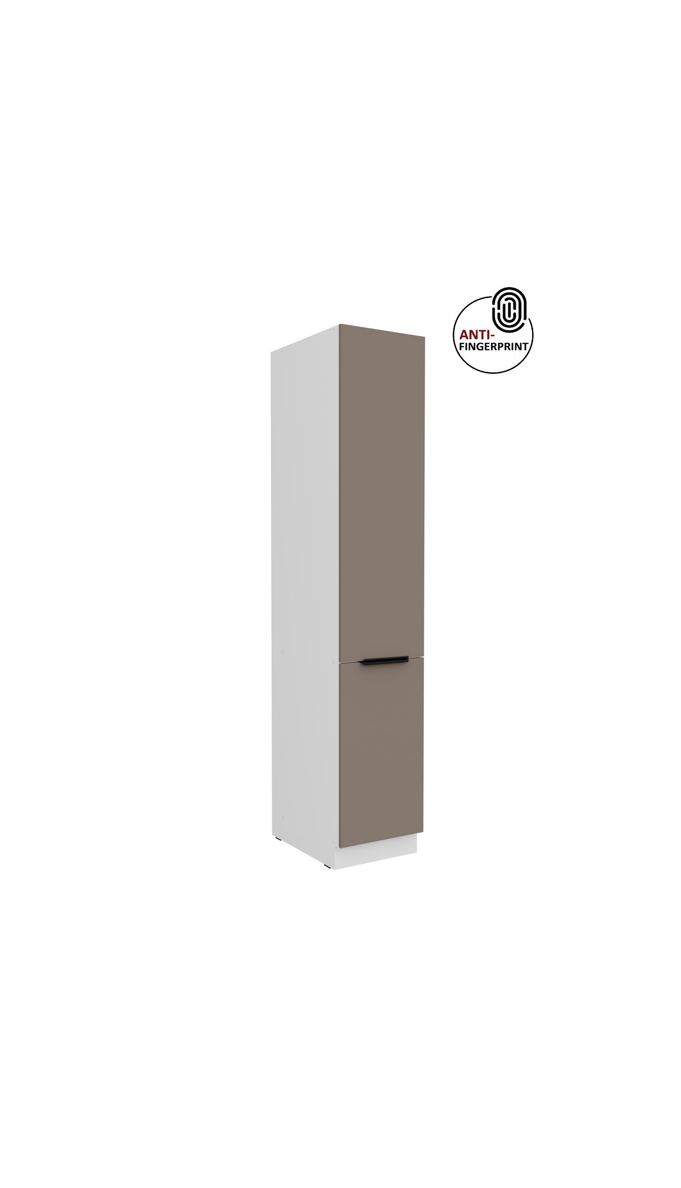 K&uuml;chen Hochschrank 40 cm K&uuml;che ARIA Sandgrau matt Anti Fingerprint K&uuml;chenzeile 
