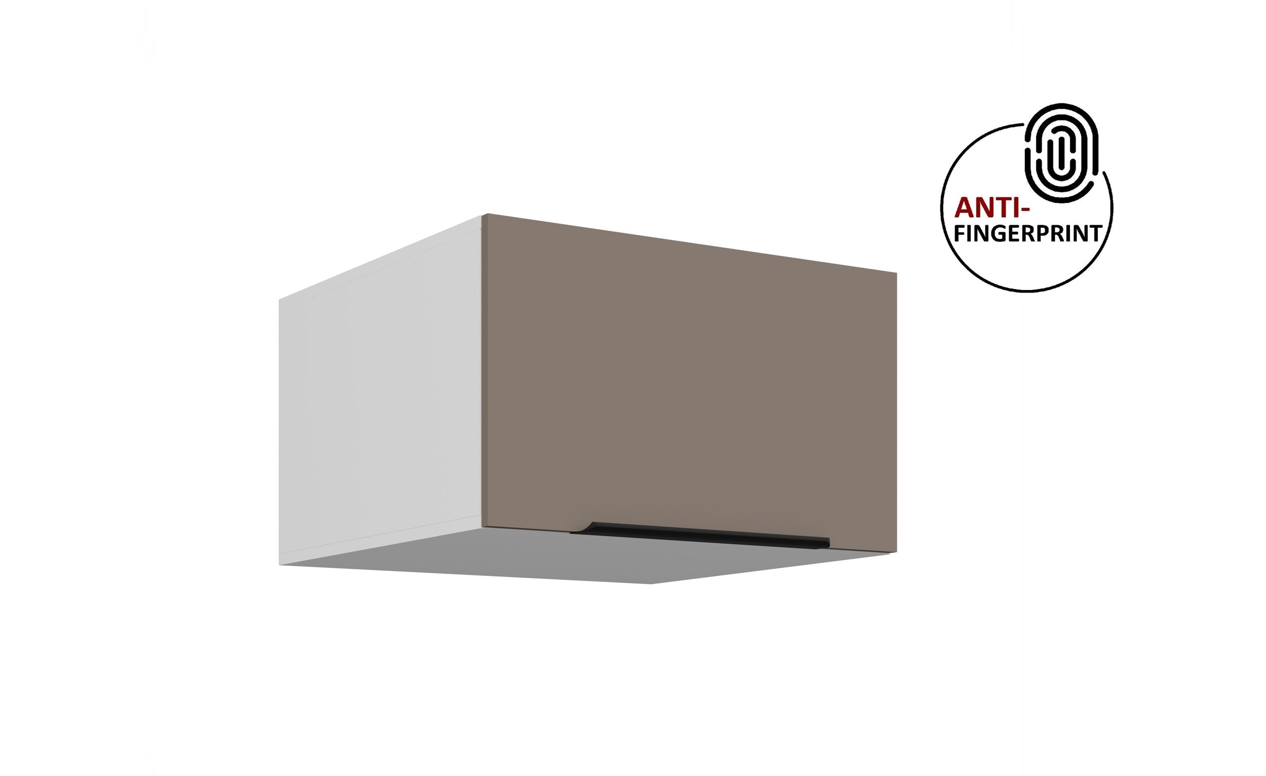 K&uuml;chen Aufsatzschrank 60 K&uuml;che ARIA Sandgrau matt K&uuml;chenzeile Anti Fingerprint 