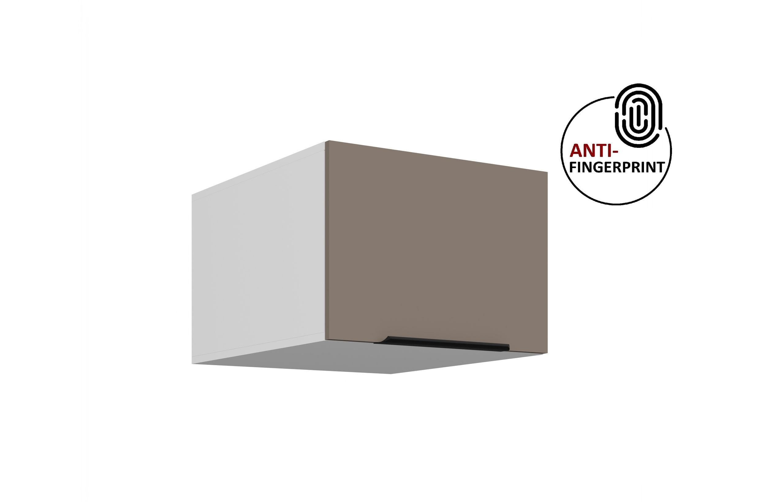 K&uuml;chen Aufsatzschrank 50 K&uuml;che ARIA Sandgrau matt K&uuml;chenzeile Anti Fingerprint 