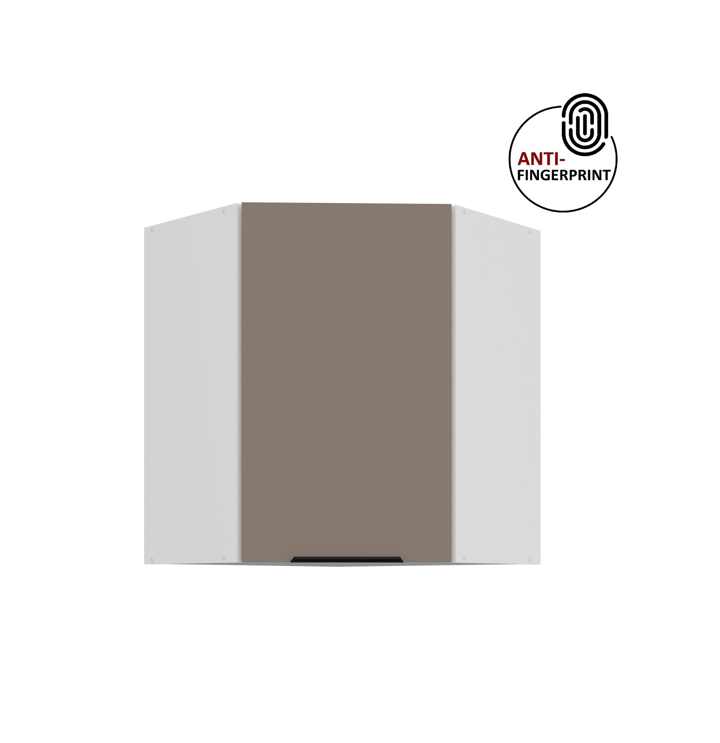 K&uuml;chen Eckschrank 60 K&uuml;che ARIA Sandgrau ultra matt Anti Fingerprint K&uuml;chenzeile 