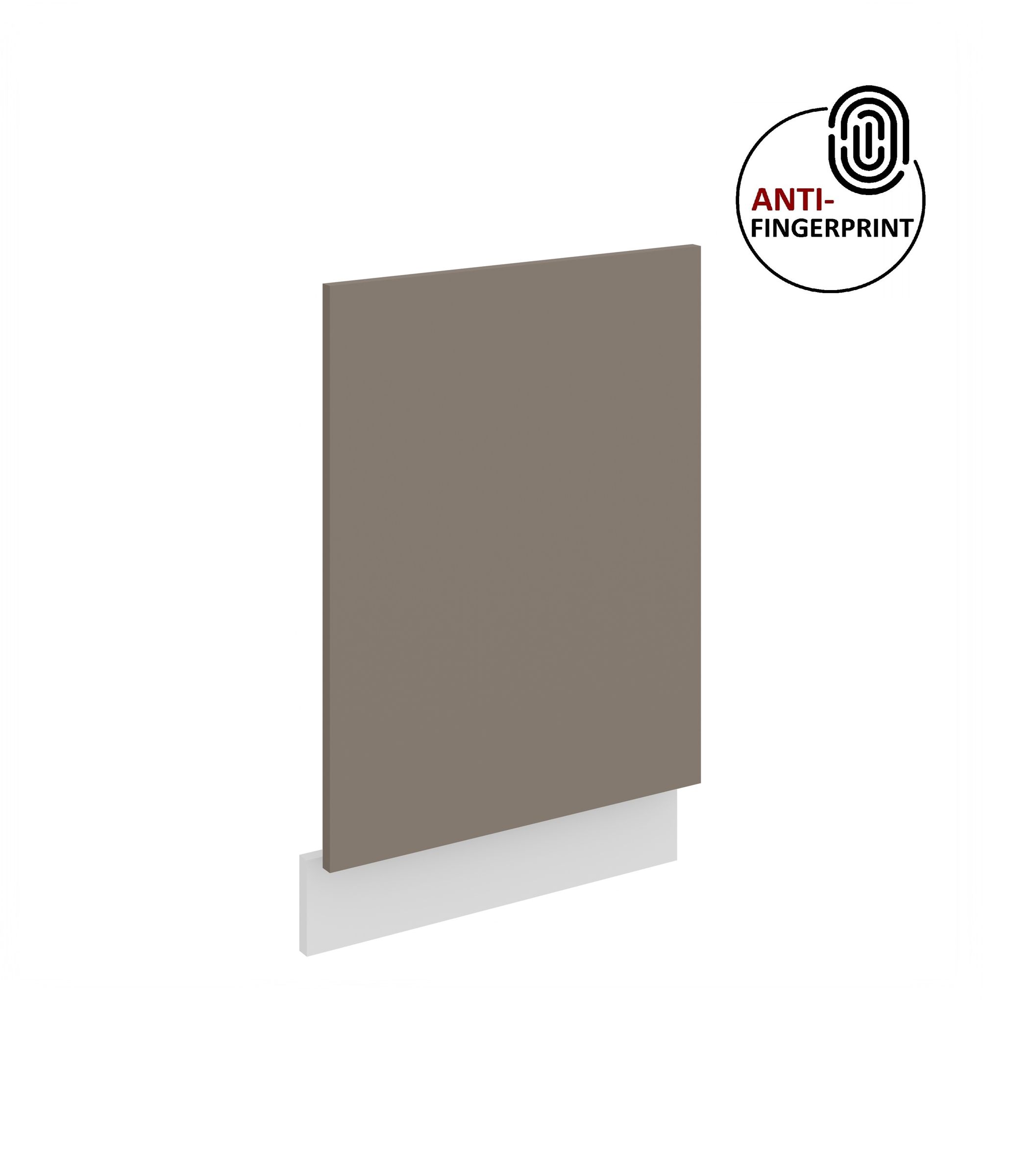 Frontblende f&uuml;r integrierten Geschirrsp&uuml;ler 45 cm ARIA Sandgrau + Weiss matt 