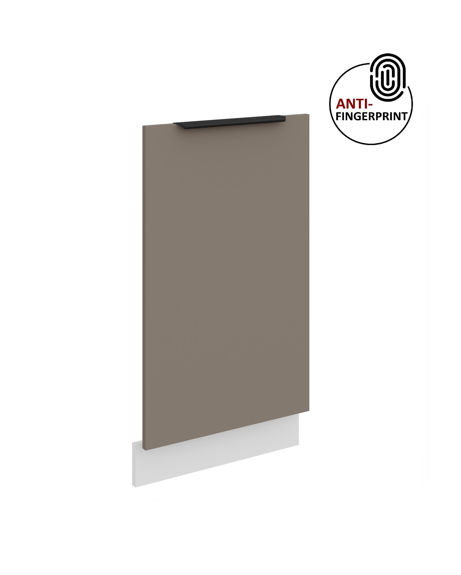 Frontblende f&uuml;r vollintegrierten Geschirrsp&uuml;ler 45 cm ARIA Sandgrau + Weiss matt 