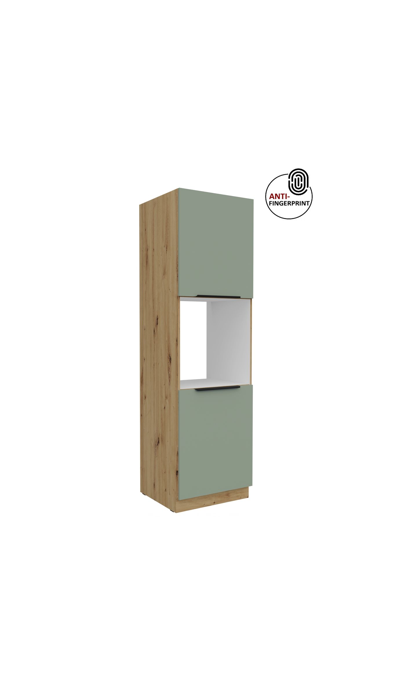 K&uuml;chen Hochschrank 60 cm K&uuml;che ARIA Aquamarin matt Anti Fingerprint K&uuml;chenzeile 