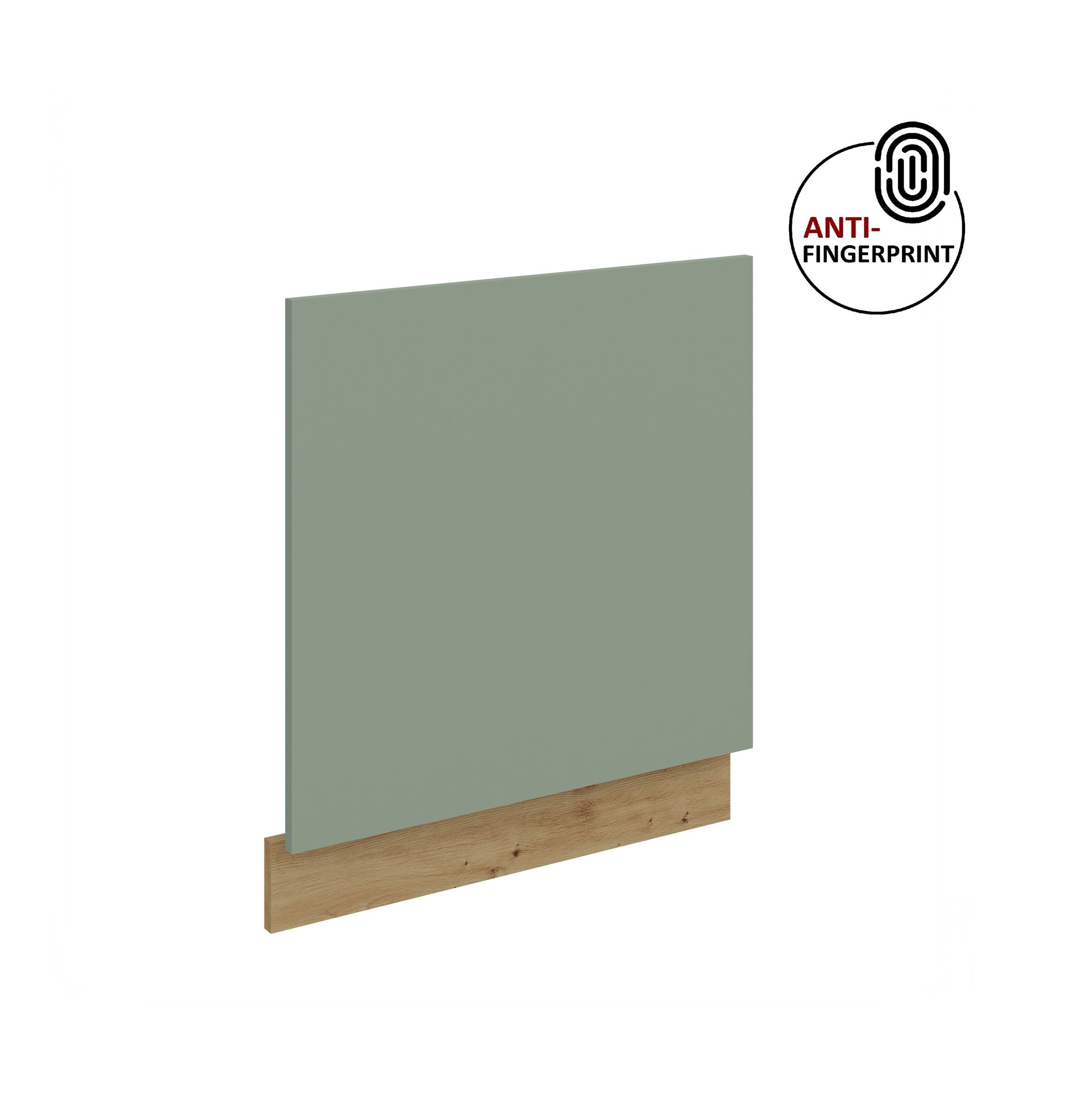 Frontblende f&uuml;r integrierten Geschirrsp&uuml;ler 60 cm ARIA Aquamarin + Eiche Artisan 