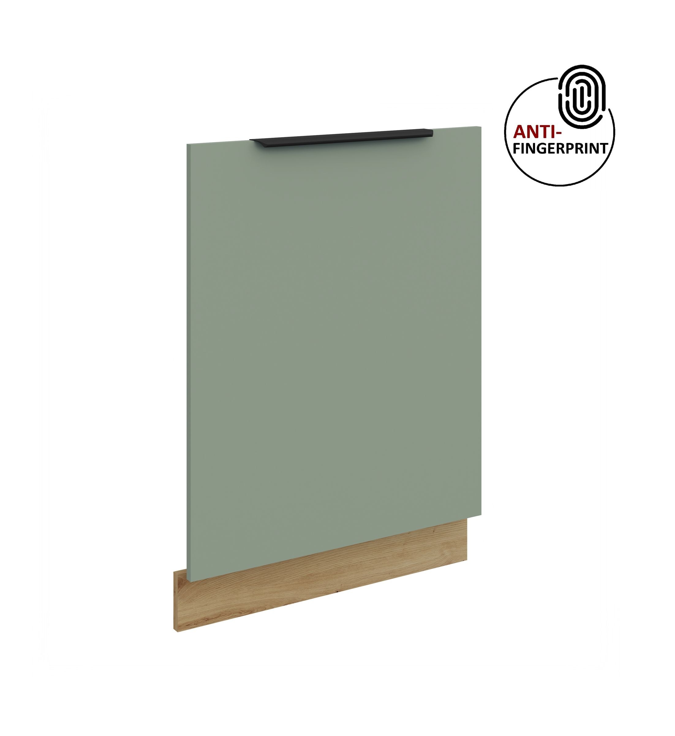 Frontblende f&uuml;r vollintegrierten Geschirrsp&uuml;ler 60 ARIA Aquamarin Eiche Artisan 