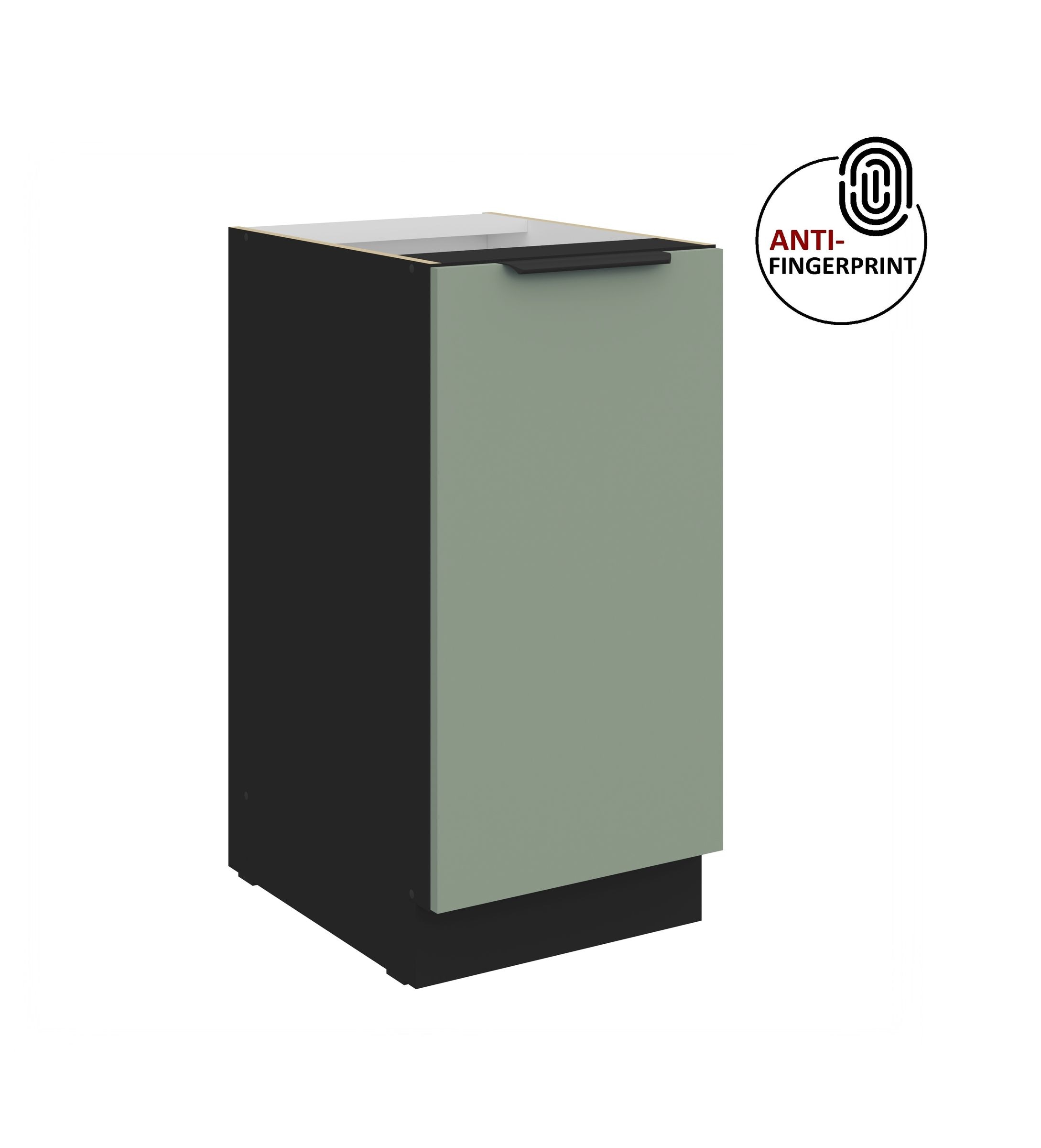 K&uuml;chen Unterschrank 40 K&uuml;che ARIA Aquamarin matt Anti Fingerprint K&uuml;chenzeile 
