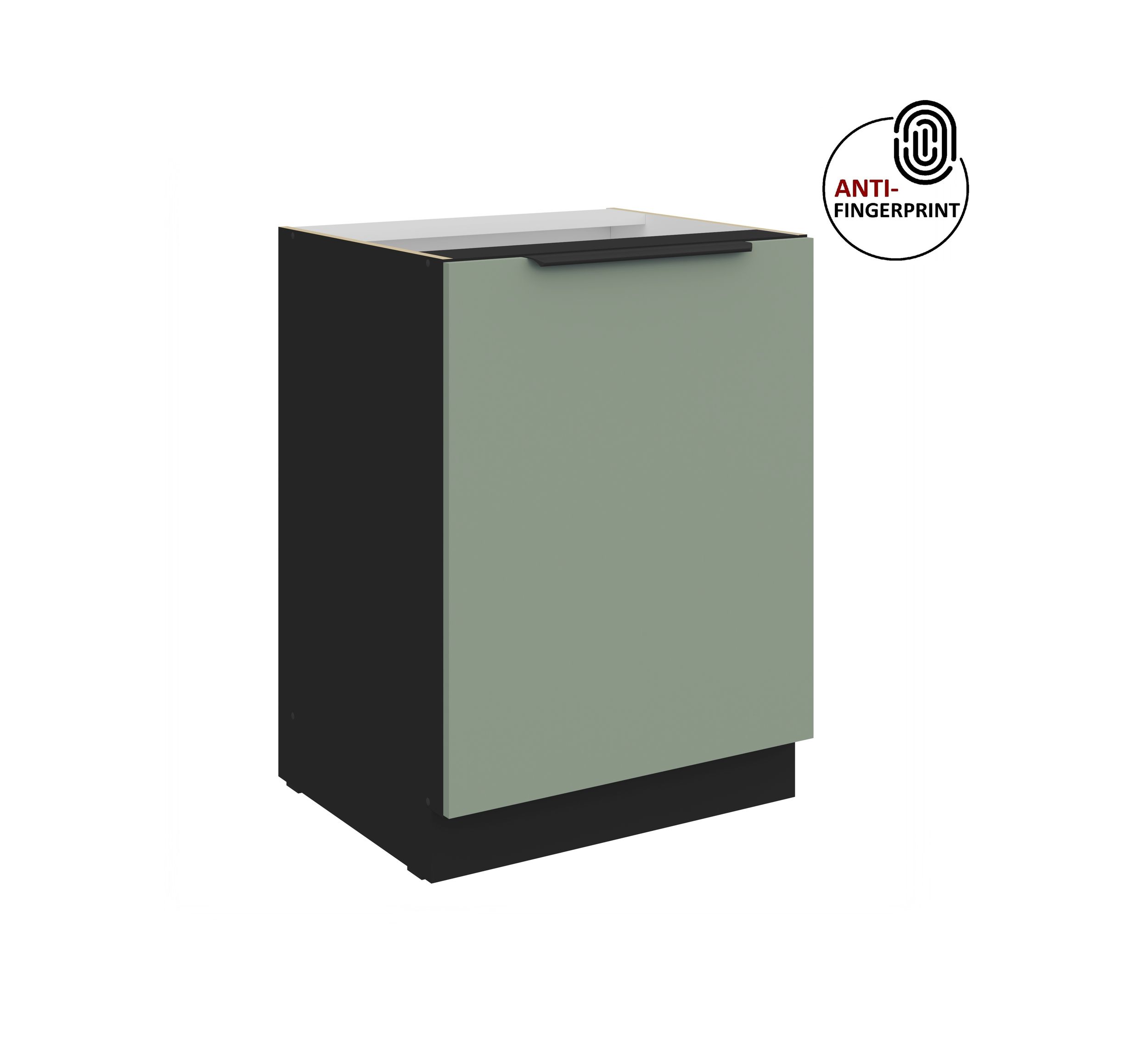 K&uuml;chen Unterschrank 60 K&uuml;che ARIA Aquamarin matt Anti Fingerprint K&uuml;chenzeile 