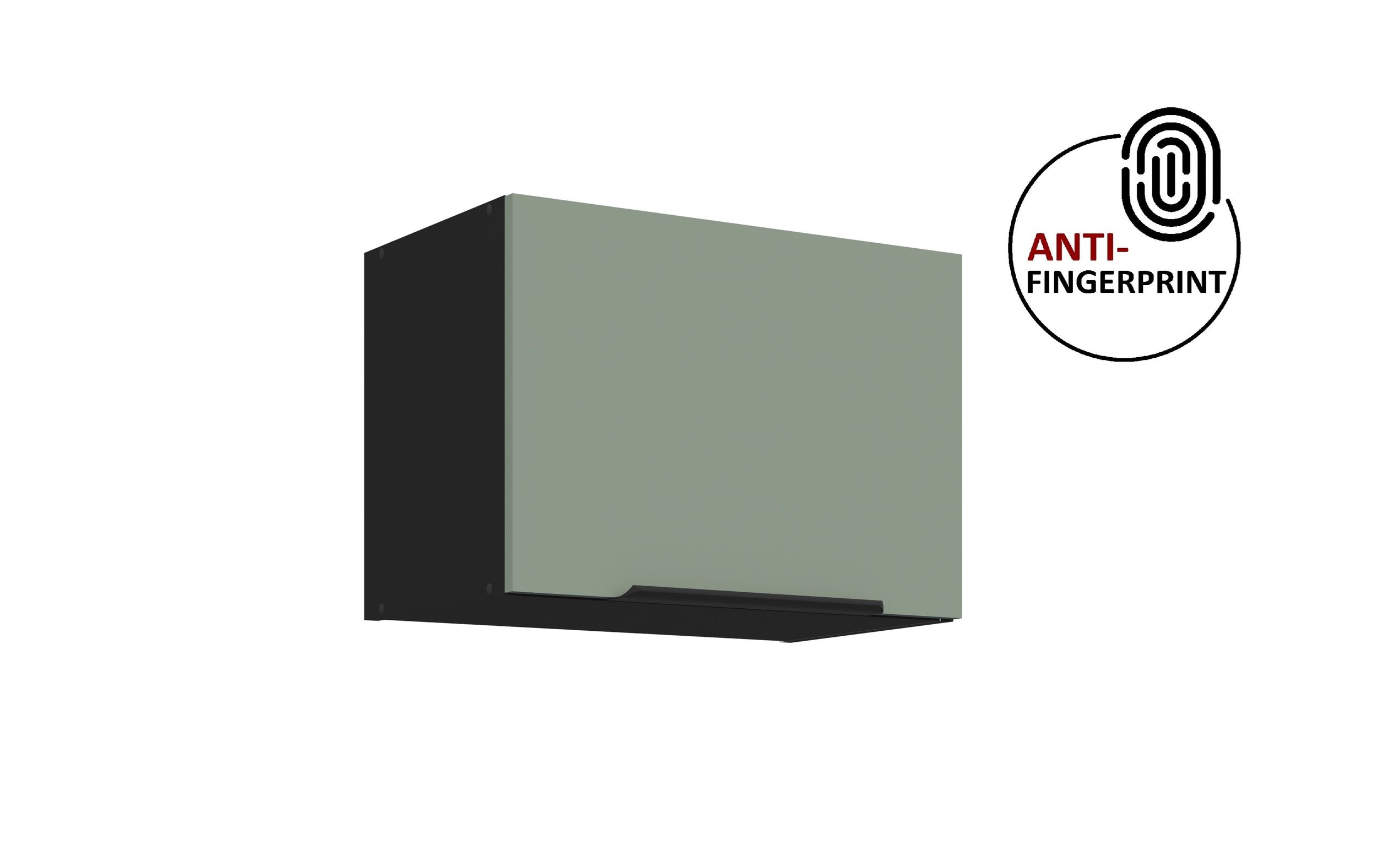K&uuml;chen H&auml;ngeschrank 50 K&uuml;che ARIA Aquamarin matt K&uuml;chenzeile Anti Fingerprint 