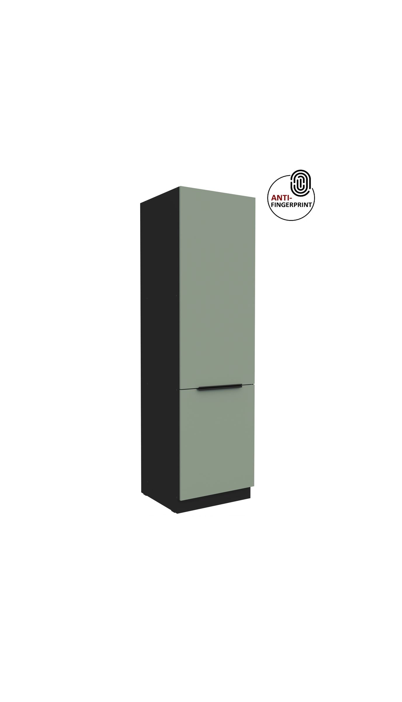 K&uuml;chen Hochschrank 60 cm K&uuml;che ARIA Aquamarin matt Anti Fingerprint K&uuml;chenzeile 