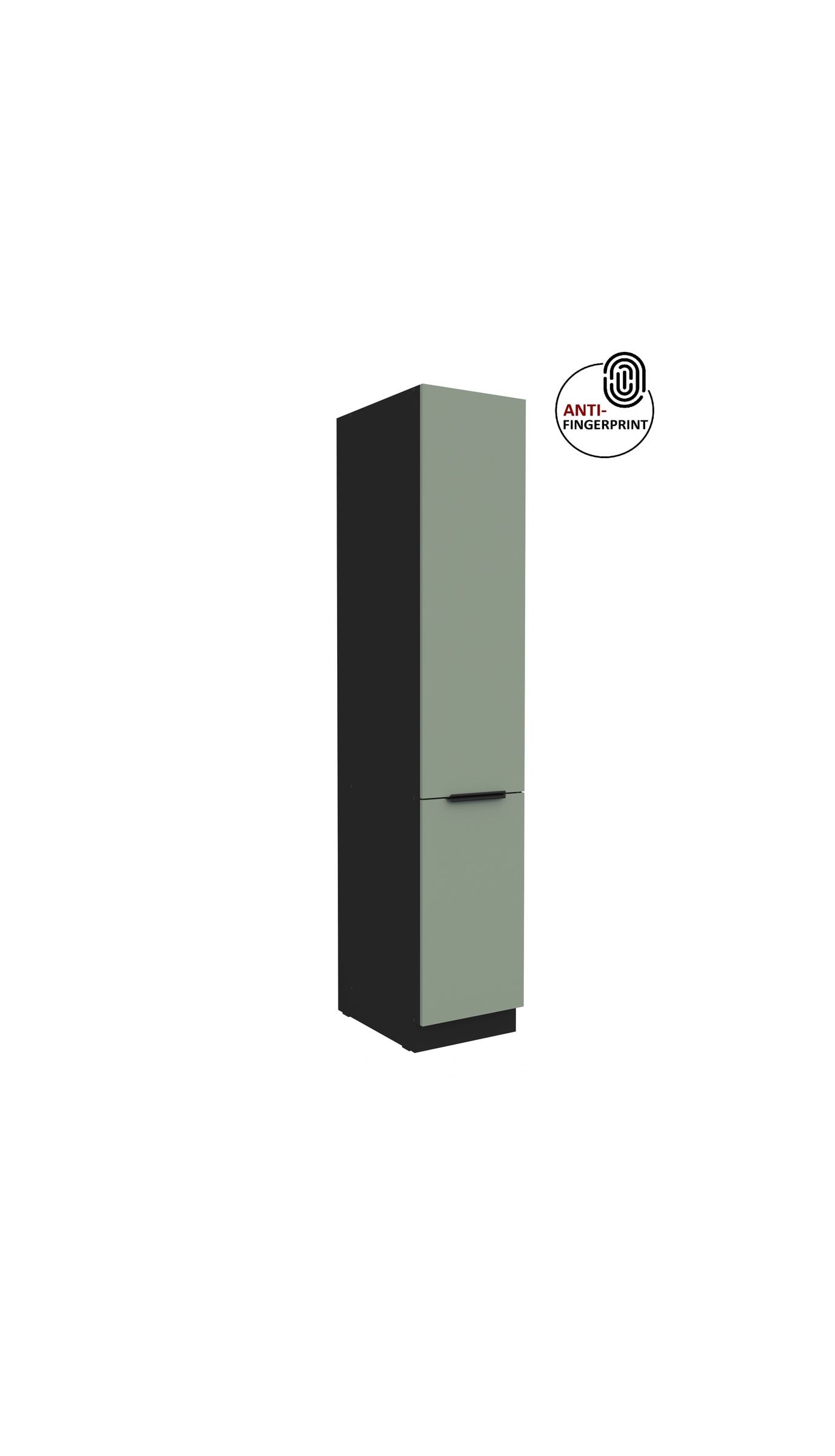 K&uuml;chen Hochschrank 40 cm K&uuml;che ARIA Aquamarin matt Anti Fingerprint K&uuml;chenzeile 