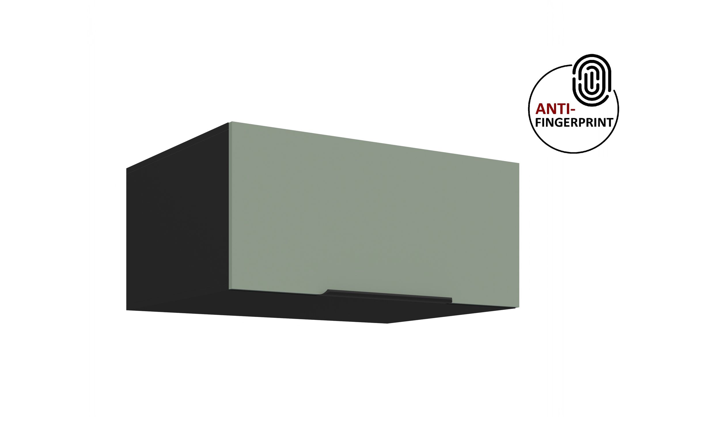 K&uuml;chen Aufsatzschrank 80 K&uuml;che ARIA Aquamarin matt K&uuml;chenzeile Anti Fingerprint 