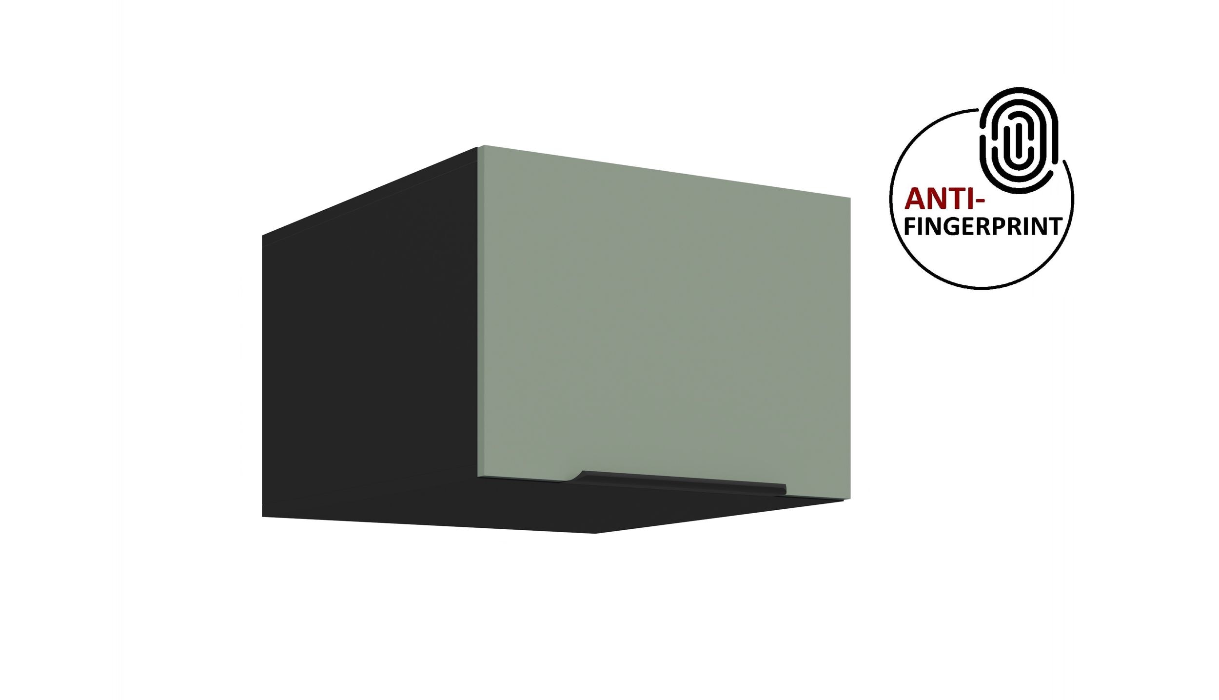 K&uuml;chen Aufsatzschrank 50 K&uuml;che ARIA Aquamarin matt K&uuml;chenzeile Anti Fingerprint 