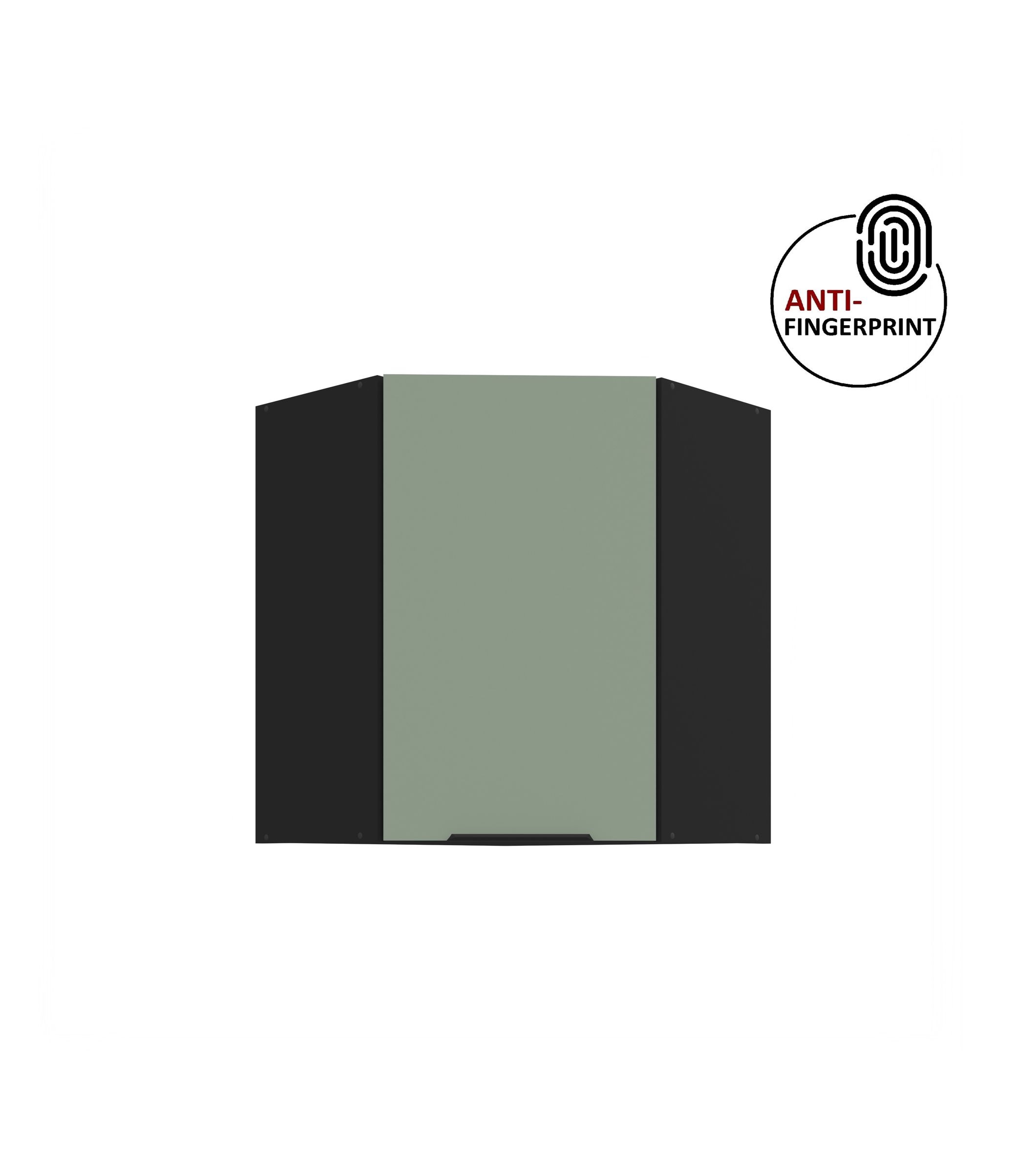 K&uuml;chen Eckschrank 60 cm K&uuml;che ARIA Aquamarin matt Anti Fingerprint K&uuml;chenzeile 