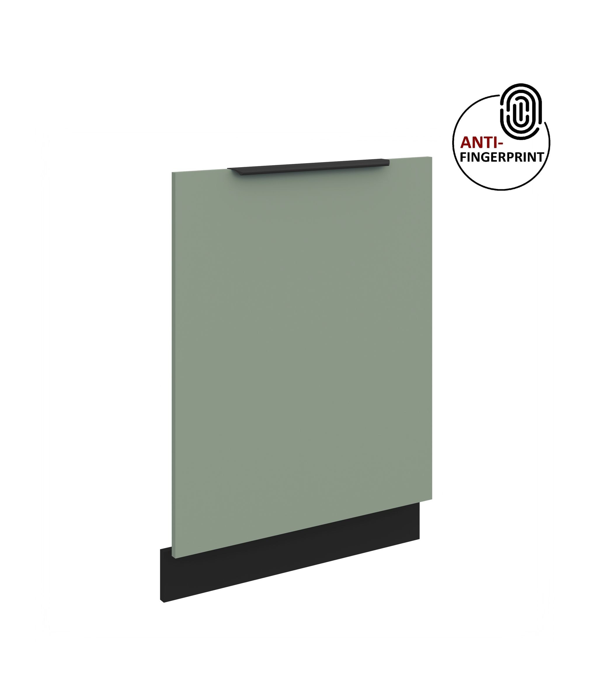 Frontblende f&uuml;r vollintegrierten Geschirrsp&uuml;ler 60 ARIA Aquamarin + Schwarz matt 