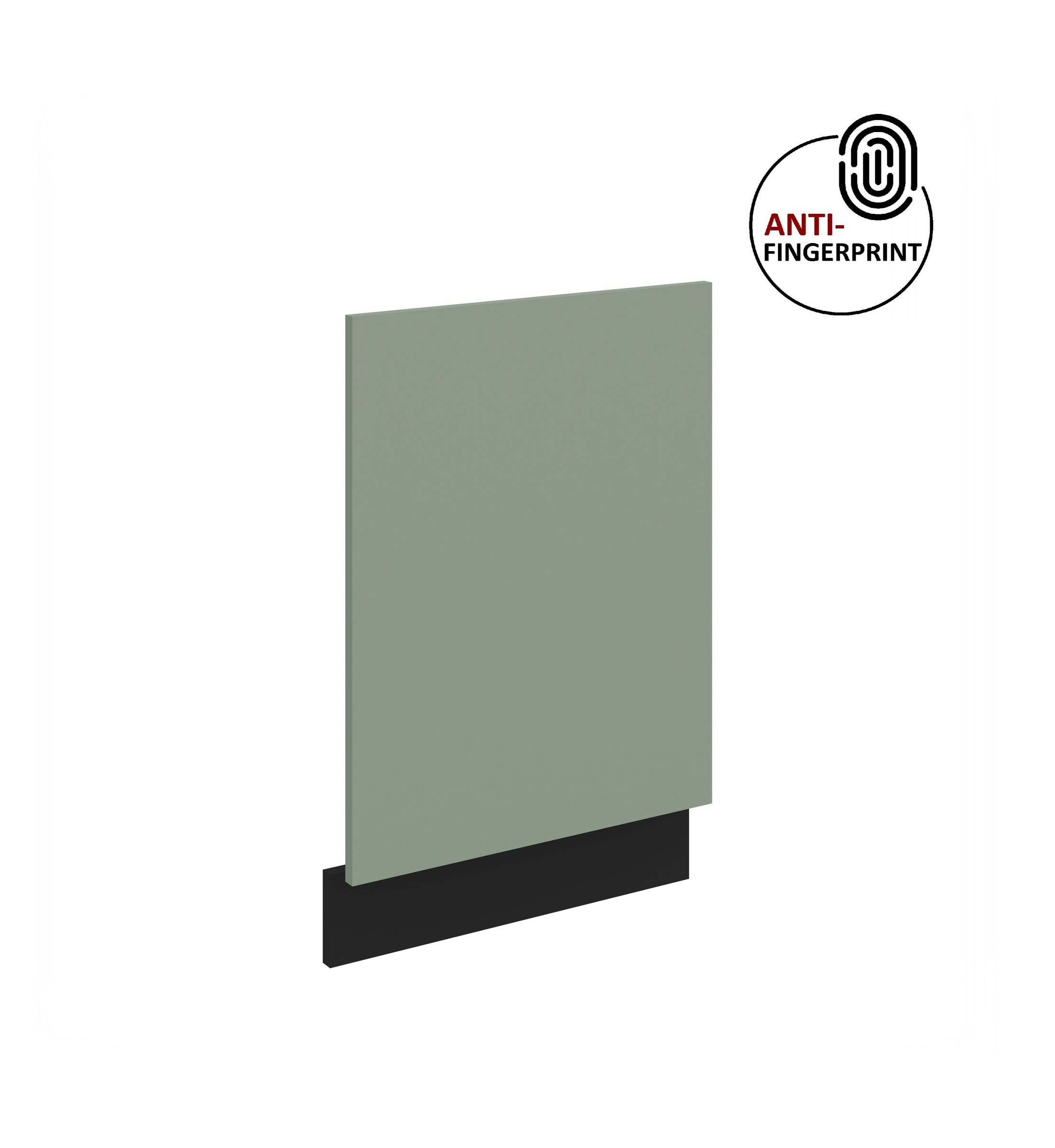 Frontblende f&uuml;r integrierten Geschirrsp&uuml;ler 45 cm ARIA Aquamarin + Schwarz matt 