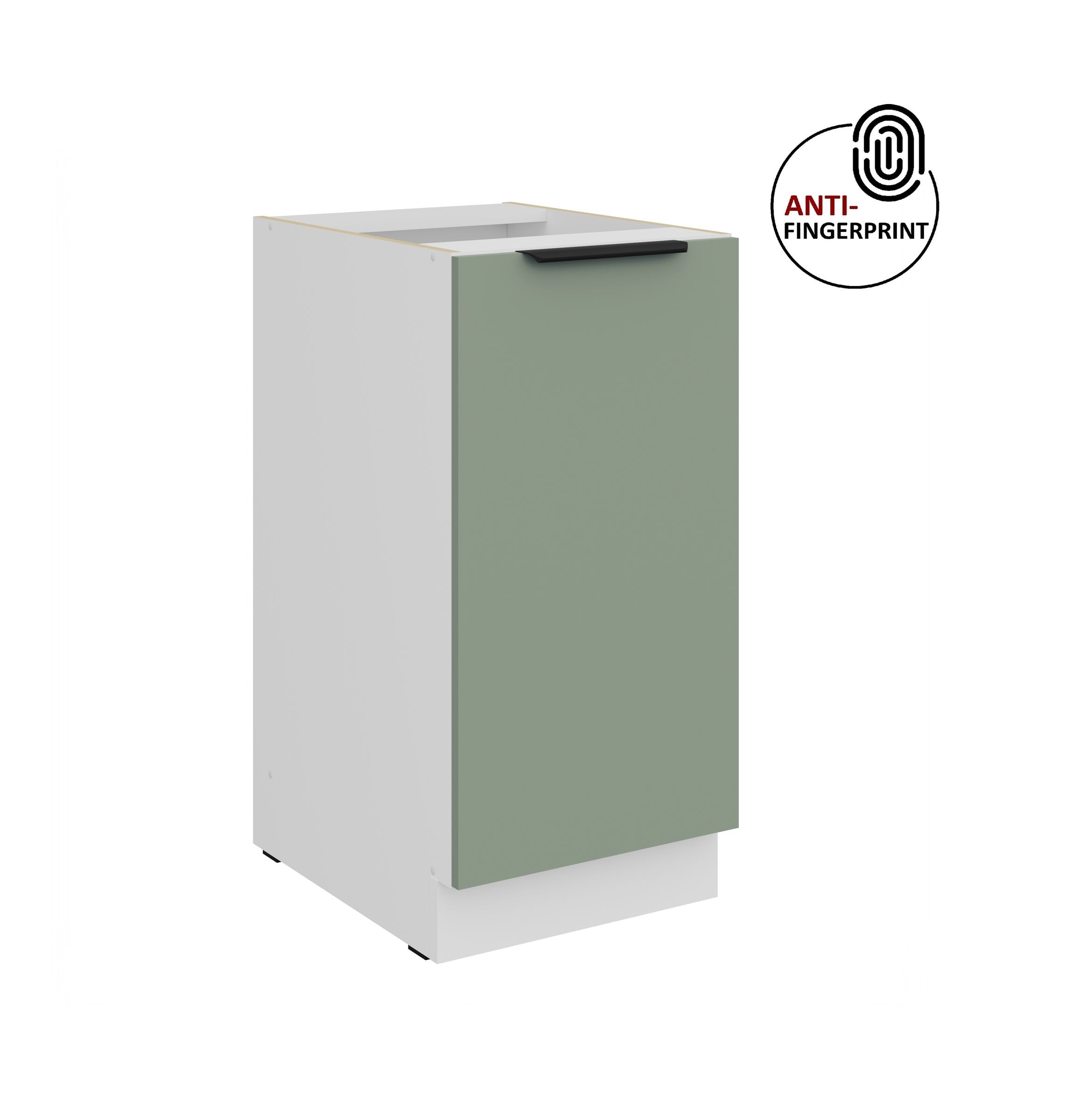 K&uuml;chen Unterschrank 40 cm K&uuml;che ARIA Aquamarin matt Anti Fingerprint K&uuml;chenzeile 