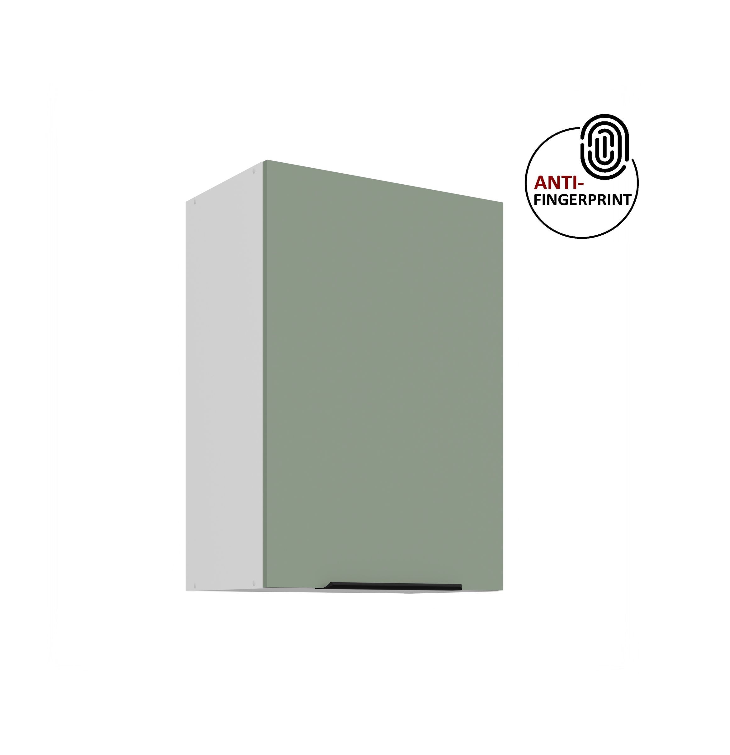K&uuml;chen H&auml;ngeschrank 50 cm K&uuml;che ARIA Aquamarin matt K&uuml;chenzeile Anti Fingerprint 