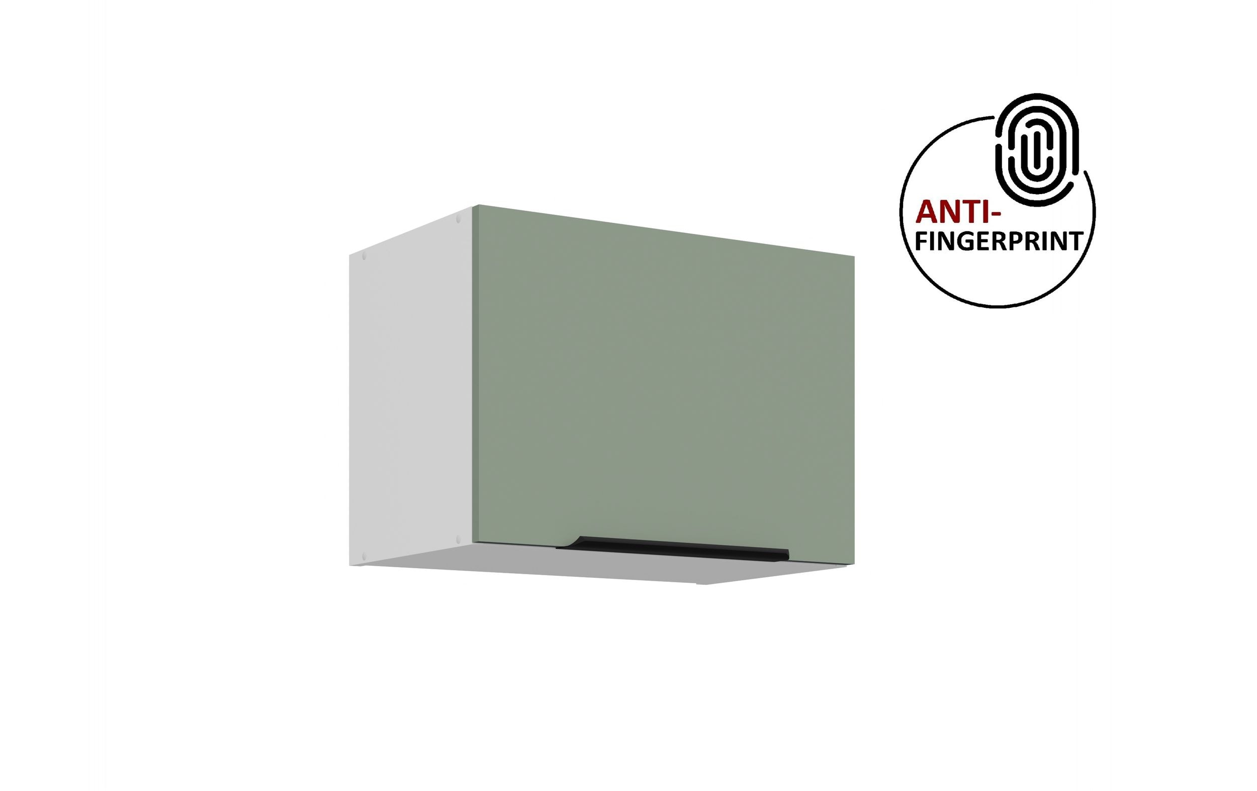 K&uuml;chen H&auml;ngeschrank 50 cm K&uuml;che ARIA Aquamarin matt K&uuml;chenzeile Anti Fingerprint 