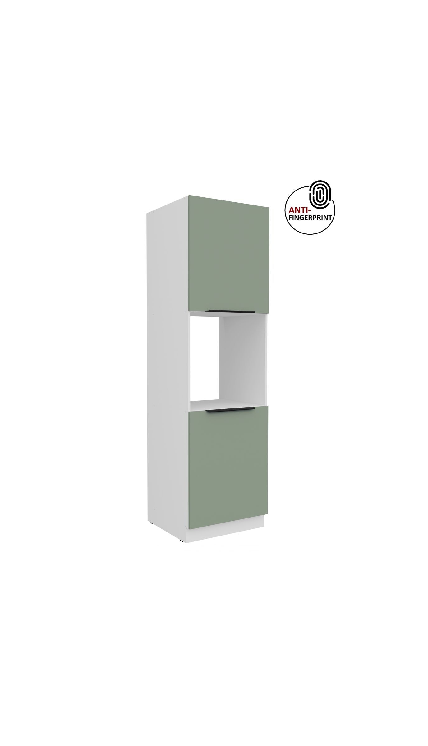 K&uuml;chen Hochschrank 60 cm K&uuml;che ARIA Aquamarin matt Anti Fingerprint K&uuml;chenzeile 