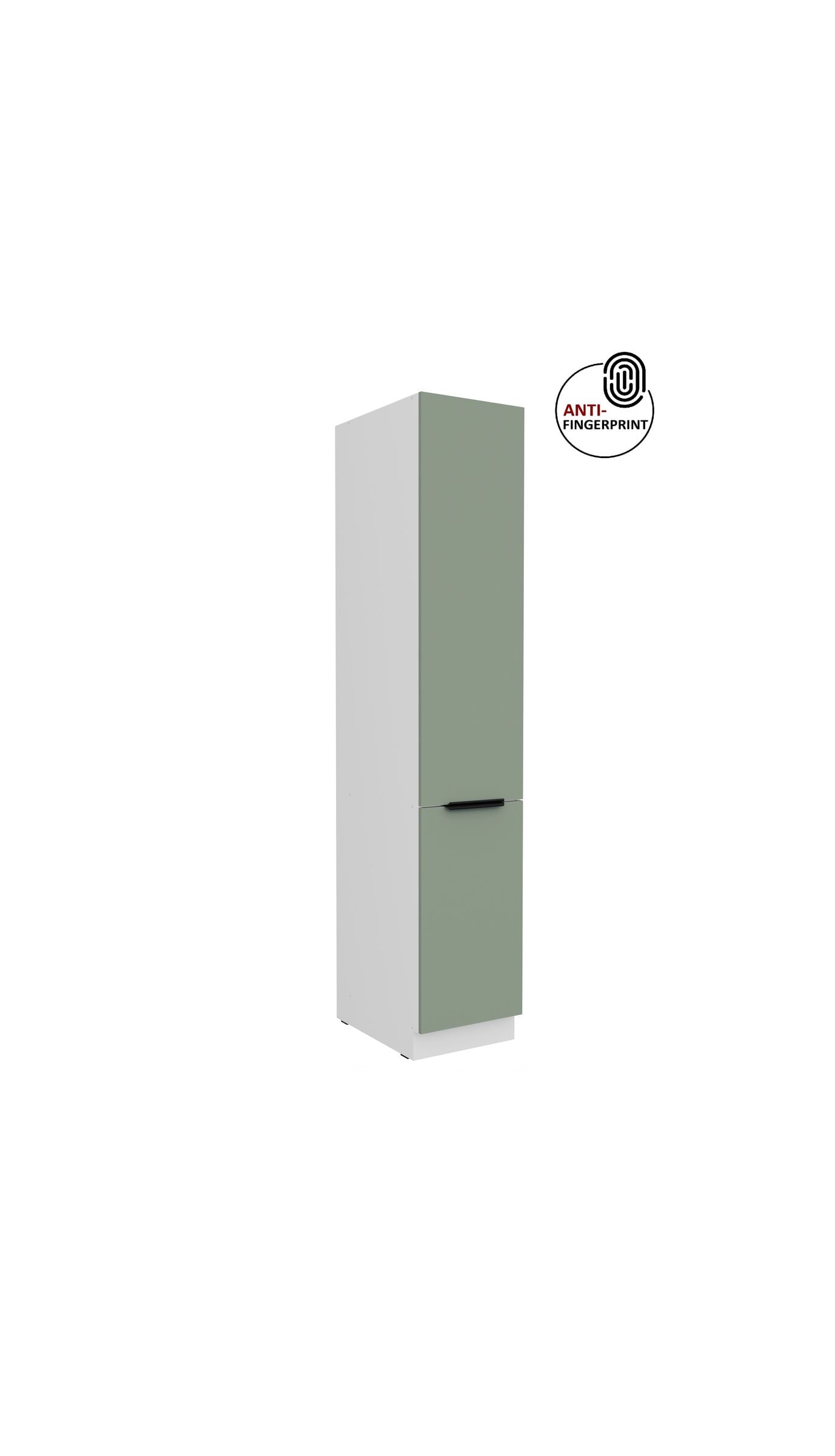 K&uuml;chen Hochschrank 40 cm K&uuml;che ARIA Aquamarin matt Anti Fingerprint K&uuml;chenzeile 