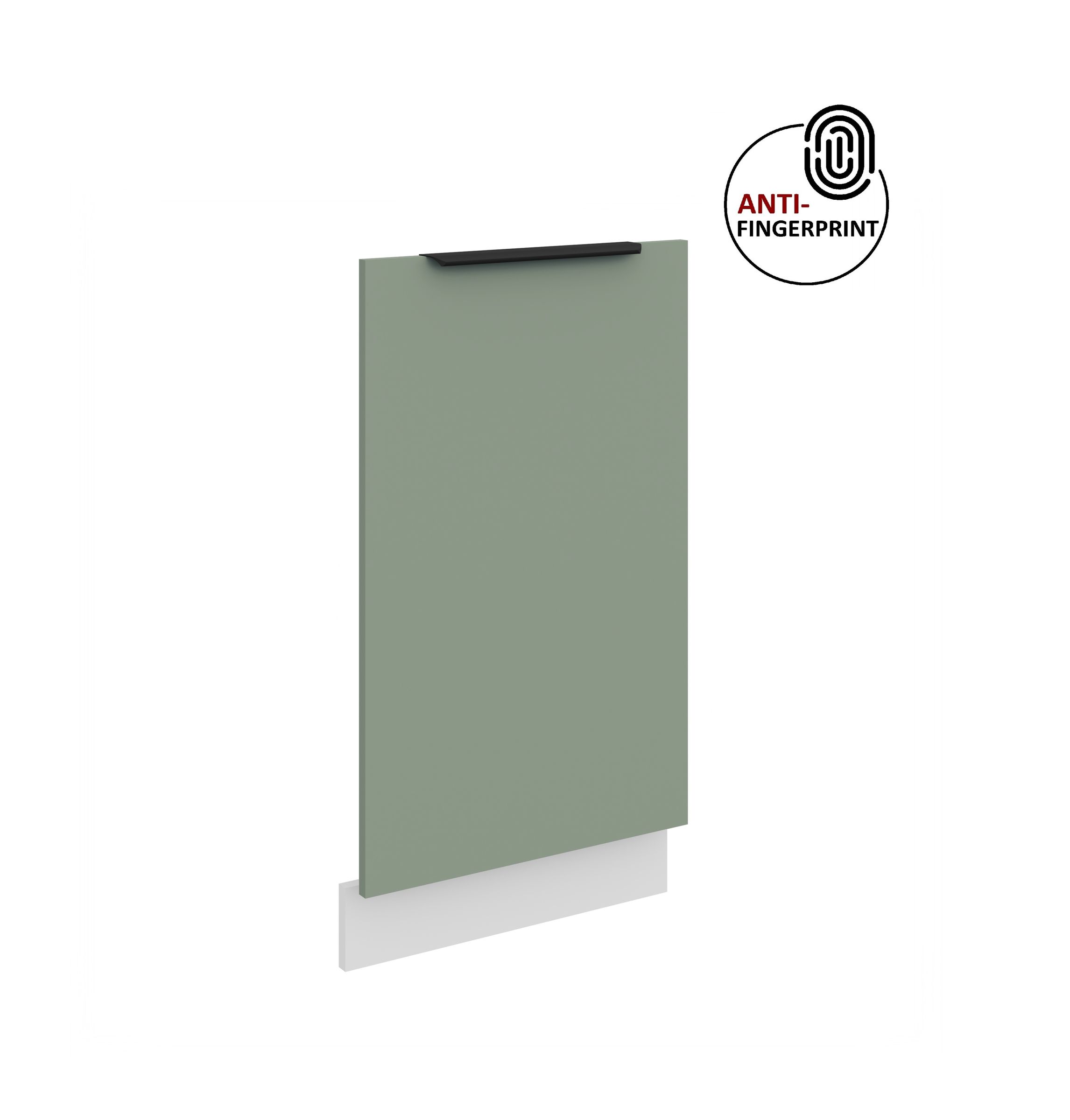 Frontblende f&uuml;r vollintegrierten Geschirrsp&uuml;ler 45 cm ARIA Aquamarin matt 