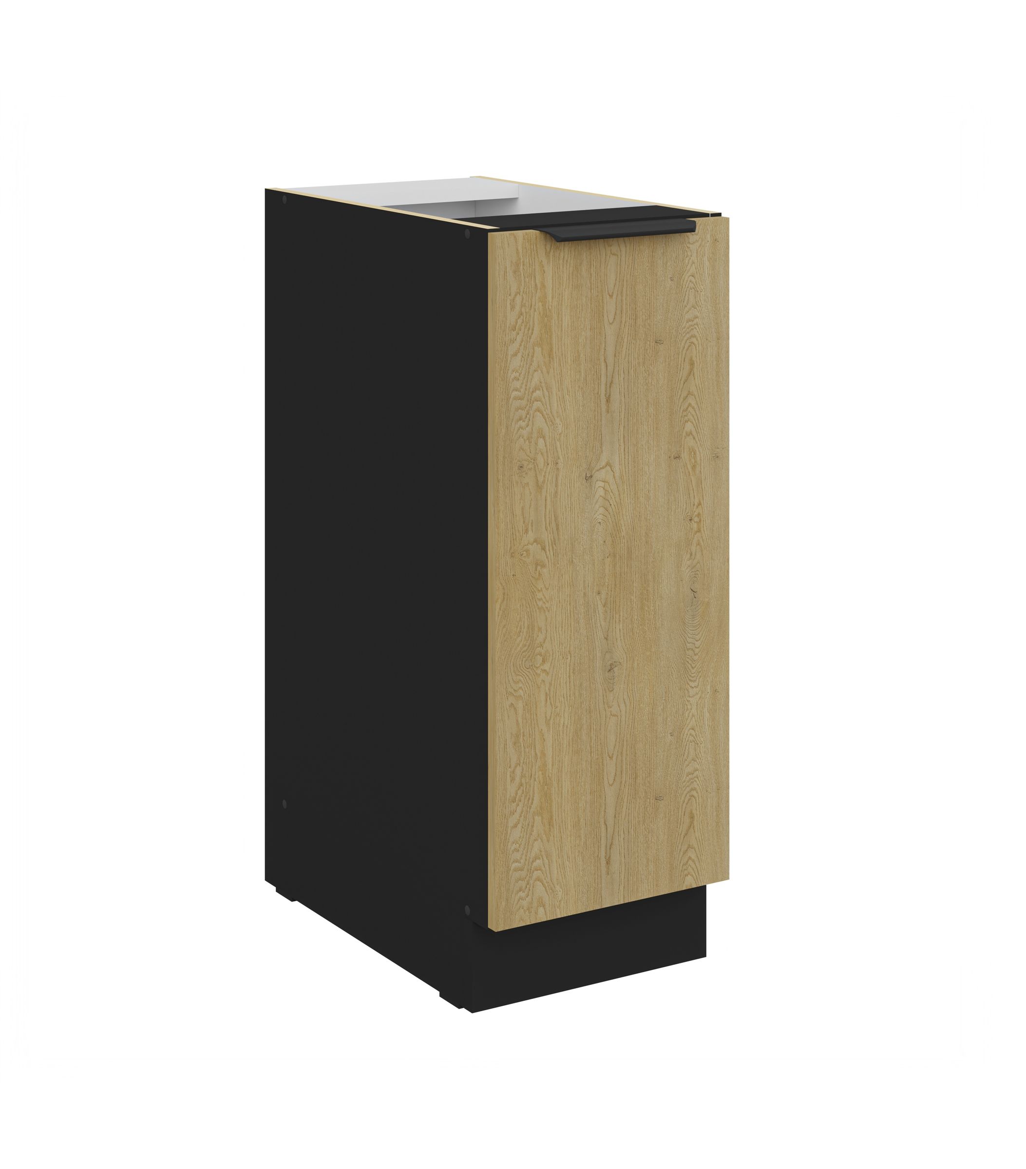 K&uuml;chen Unterschrank Schrankauszug 30 cm CREMONA Eiche Schwarz K&uuml;che K&uuml;chenzeile 