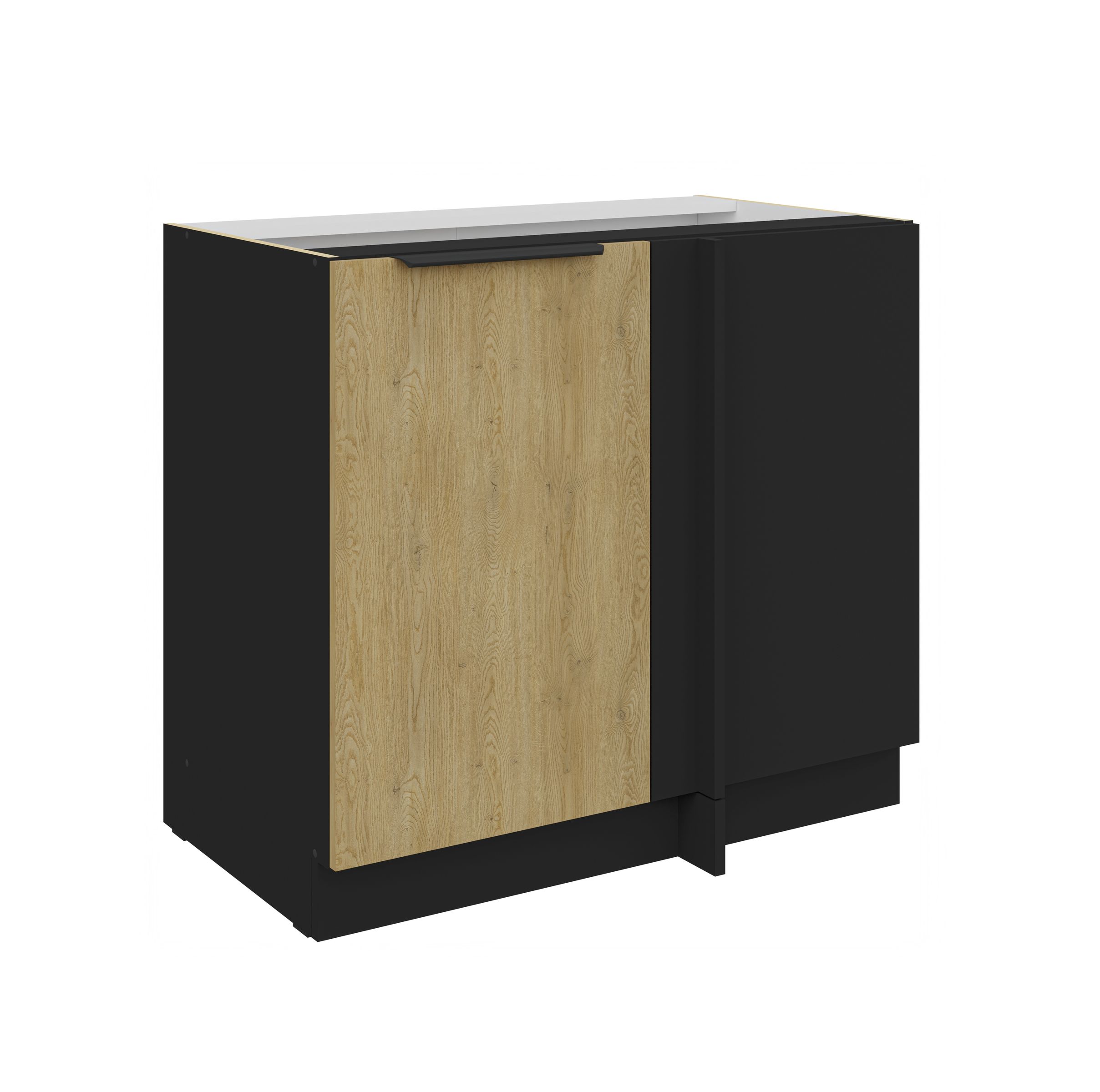 K&uuml;chen Eckunterschrank 105 cm CREMONA Eiche hell K&uuml;che K&uuml;chenzeile K&uuml;chenblock 